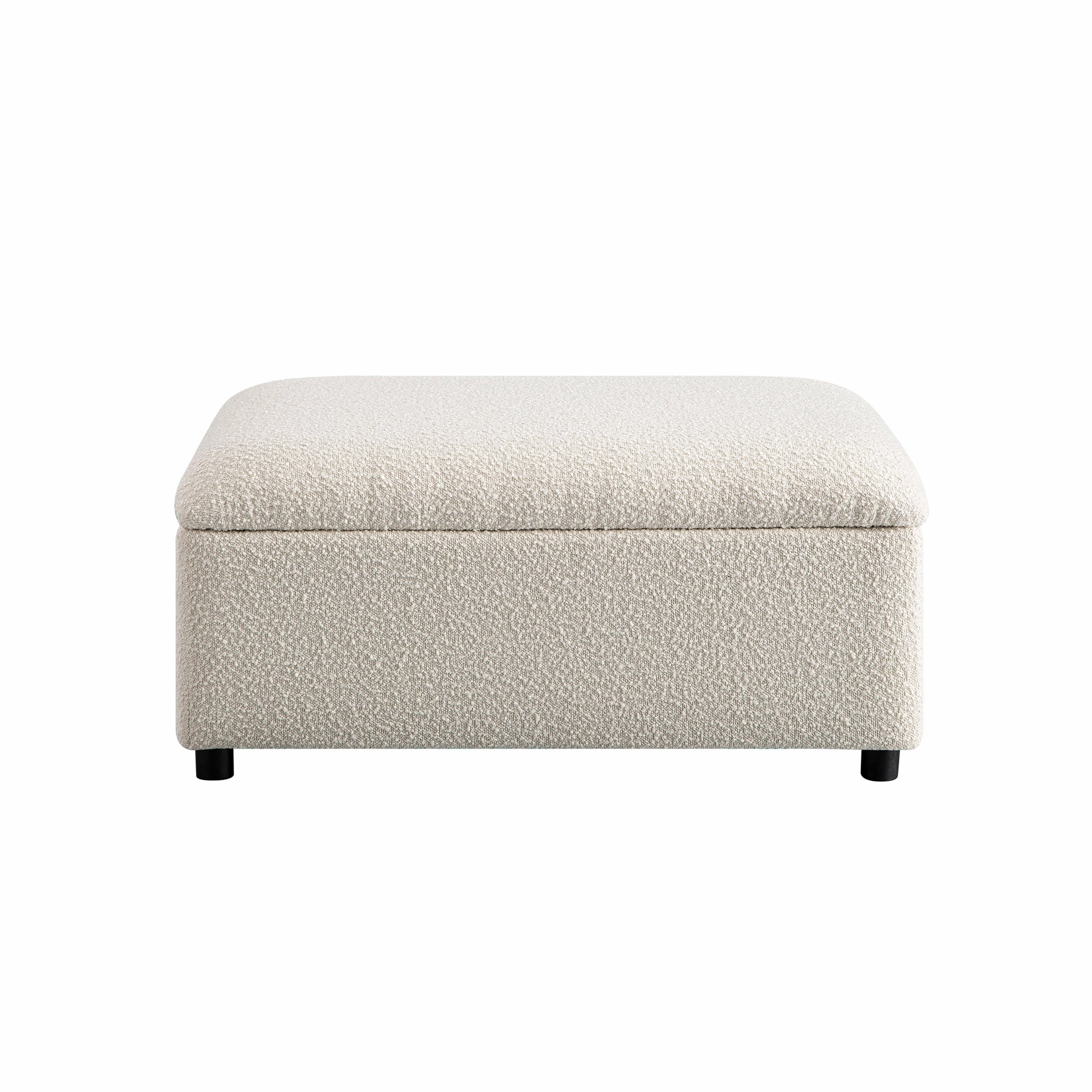 Magda Fold-Out Single Bed in an Ottoman, Beige Boucle