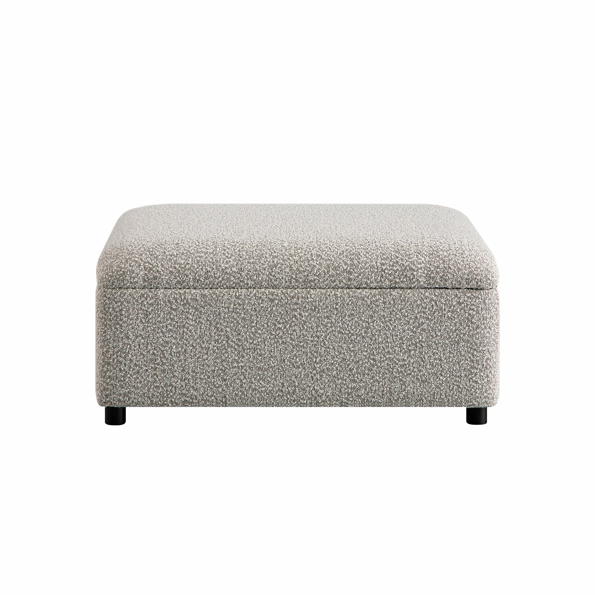 Magda Fold-Out Single Bed in an Ottoman, Mist Grey Boucle