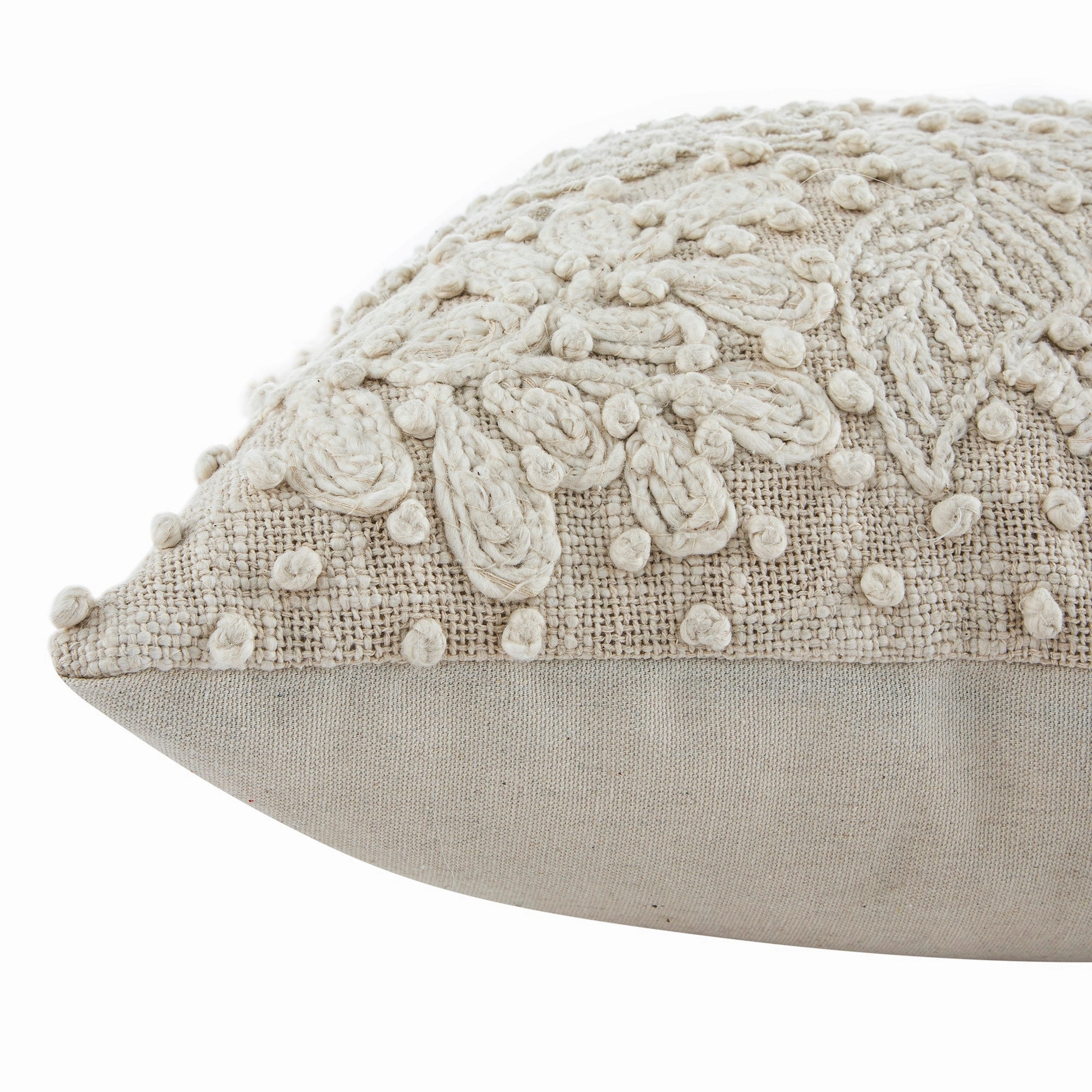 Maison Neutral Josie Embroidered French Knot Cushion
