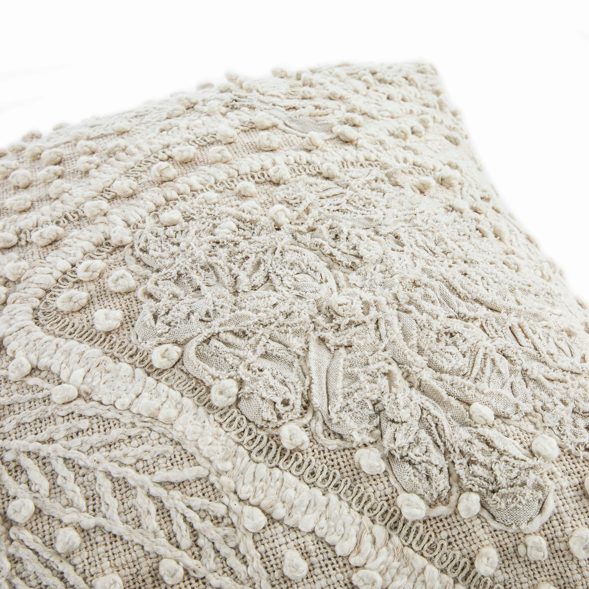 Maison Neutral Josie Embroidered French Knot Cushion