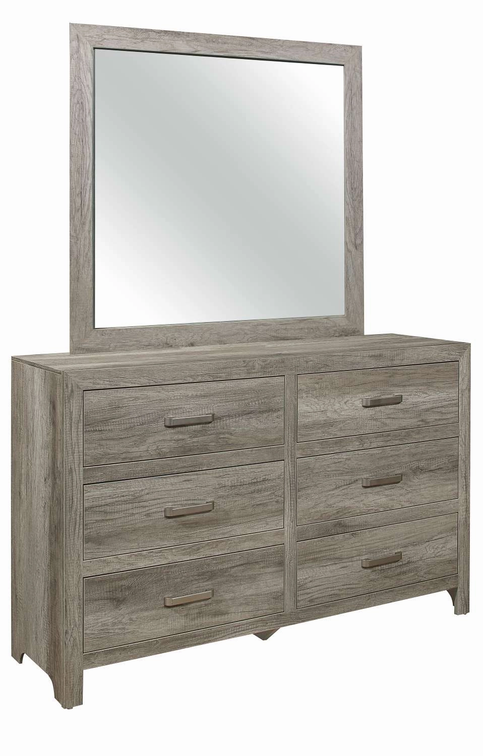 Mandan Mirror - Weathered Grey
