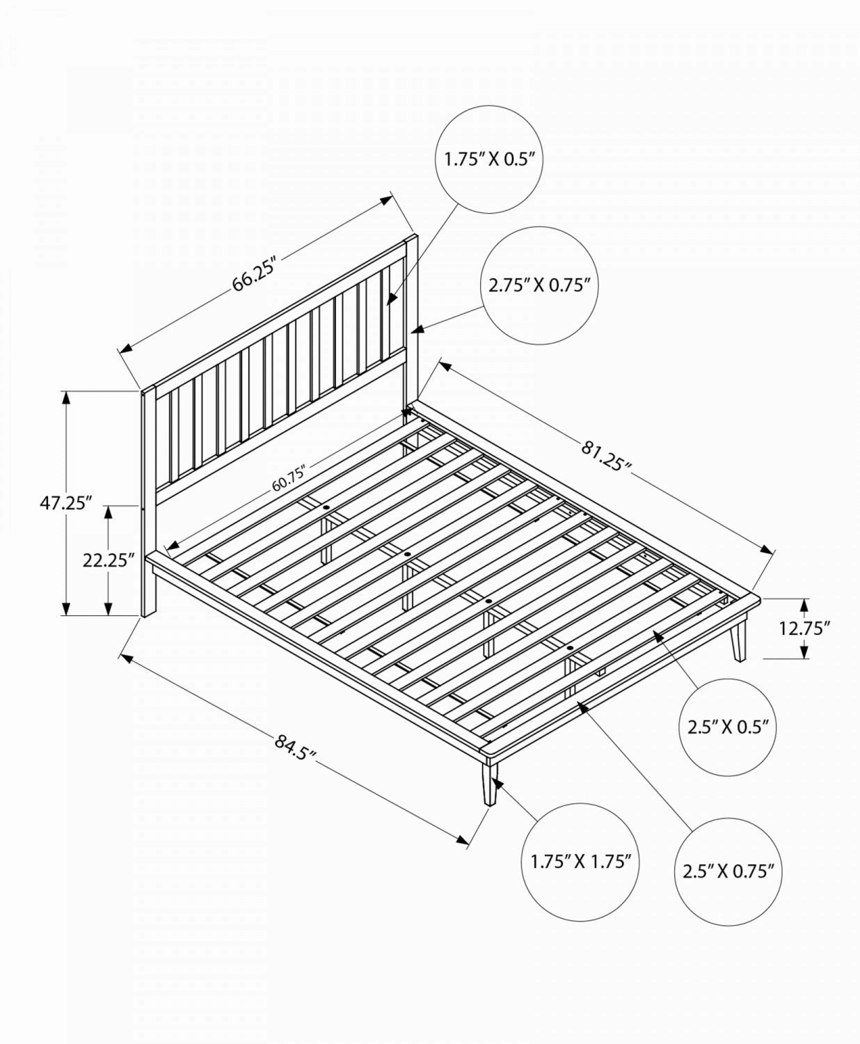 Margaret Queen Bed - White
