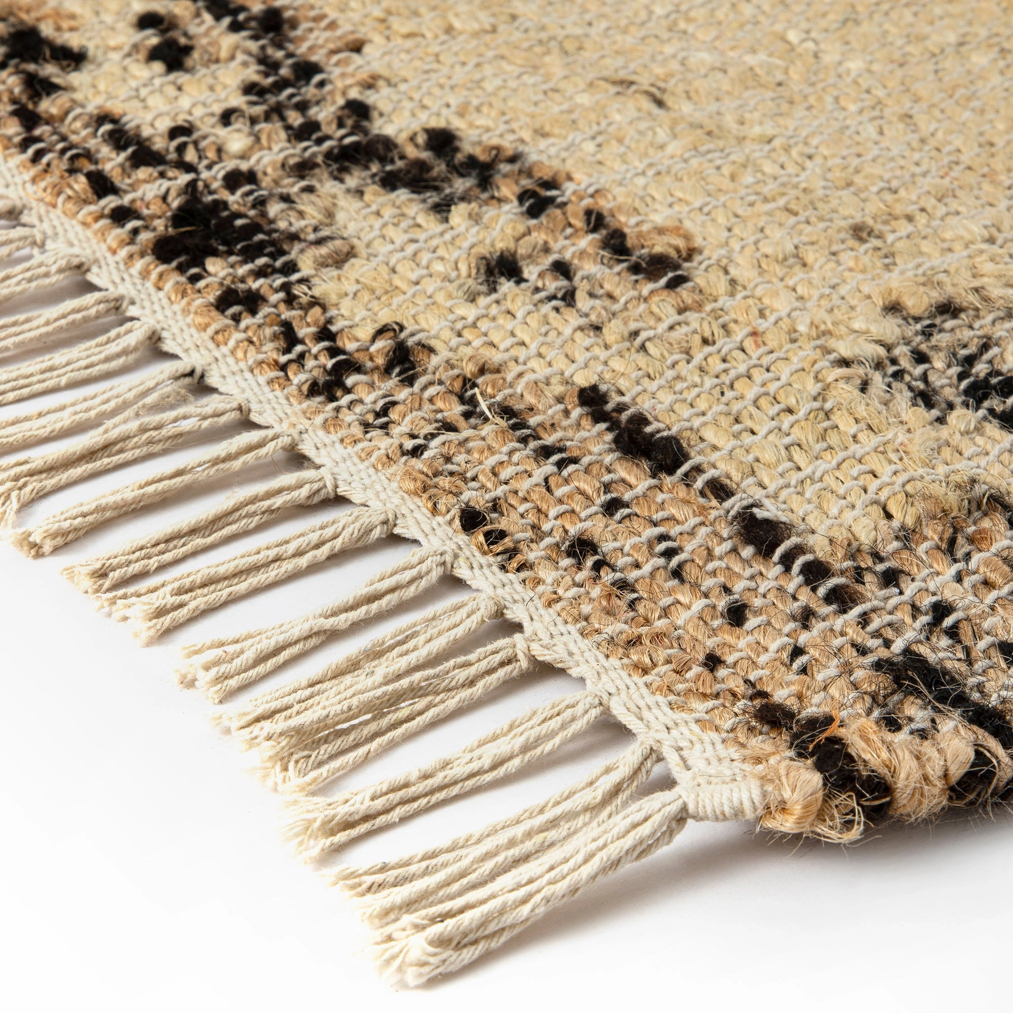 Matalya Kilim Handwoven Wool & Jute Cream Rug