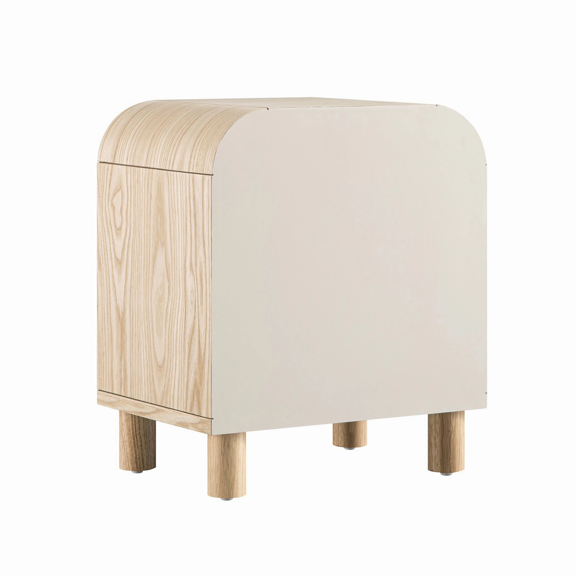 Maude 1 Drawer Bedside Table, Natural Ash with Raffia