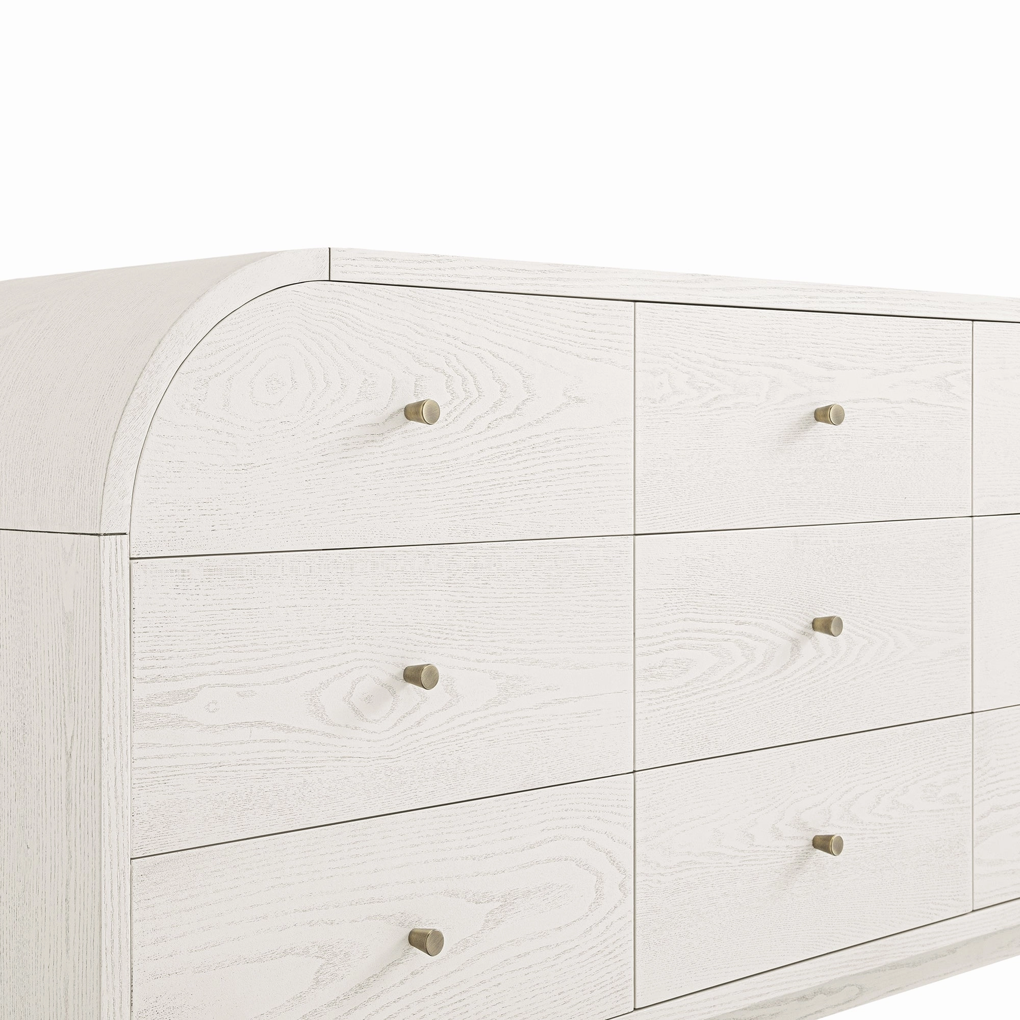 Maude 9 Drawer Chest, Washed White Ash