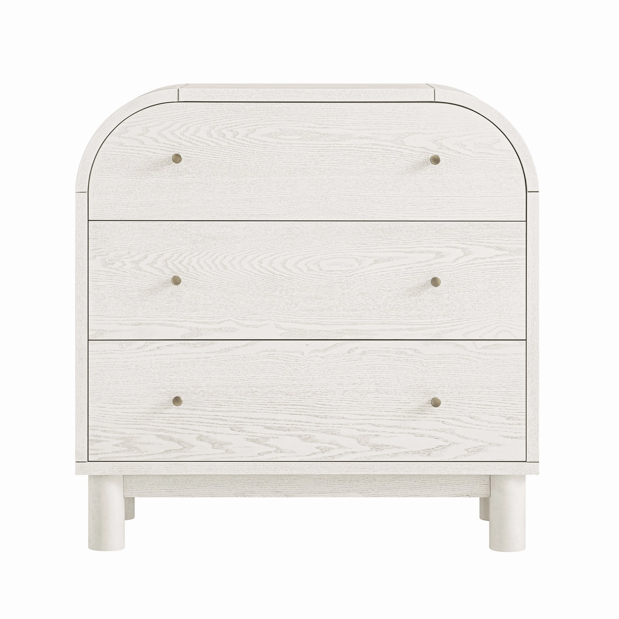 Maude Chest of 3 Drawers, Washed White Ash