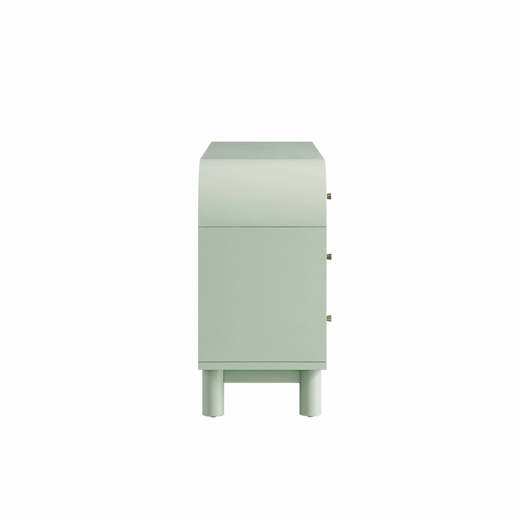 Maude Chest of 6 Drawers, Muted Pistachio Ash with Raffia
