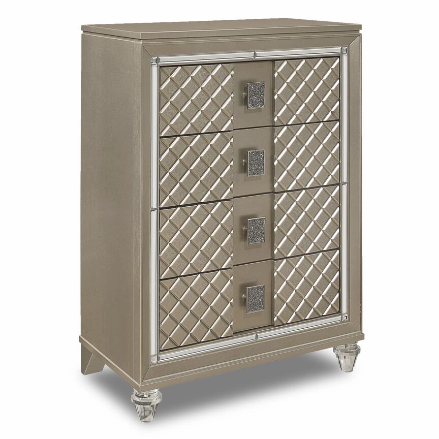 Meera 4 Drawer Chest - Champagne