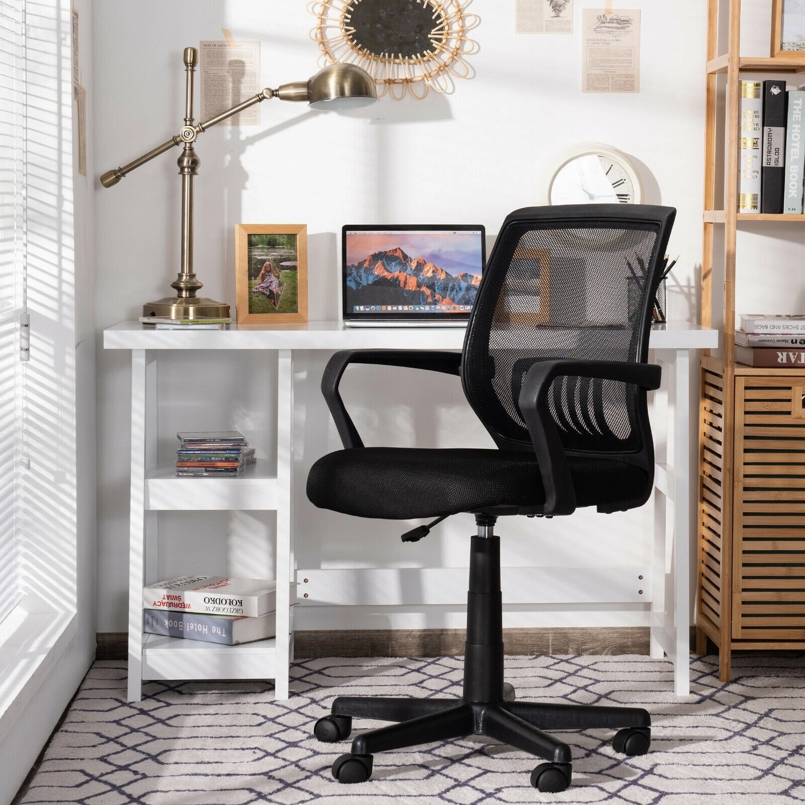 Mesh Office Chair, Mid Back Computer Desk Chair, Ergonomic Executive Chair
