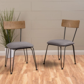 Metal Frame Chairs with Cushion (Set of 2) - NH745992 kitchen accessories, table linens