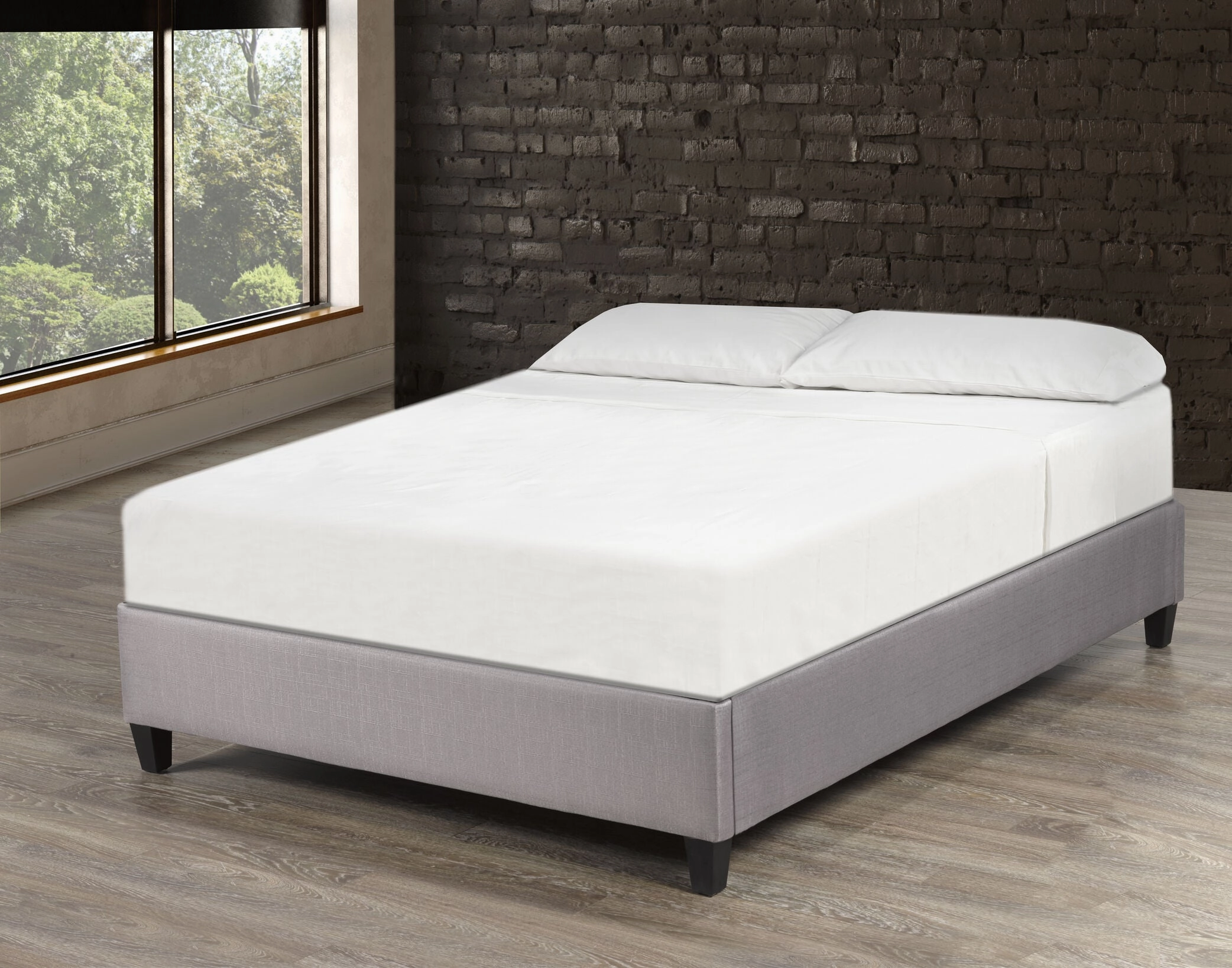 Meyer Queen Platform Bed Base - Grey