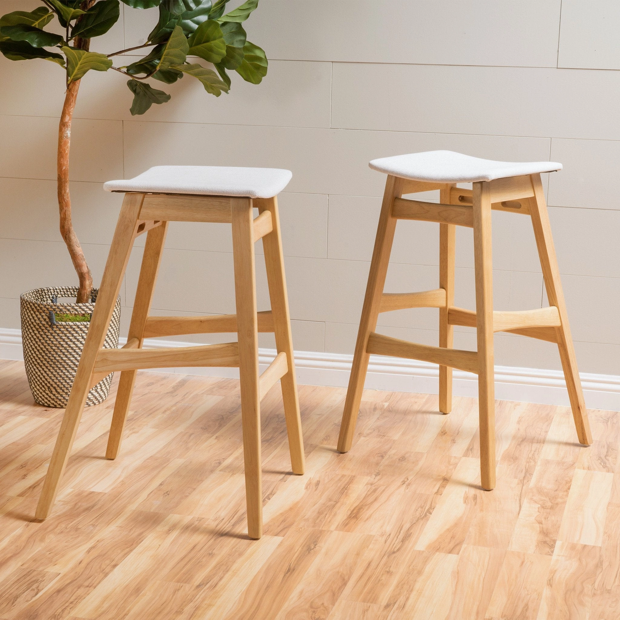 Mid Century Design 30-Inch Bar Stools (Set of 2) - NH979892