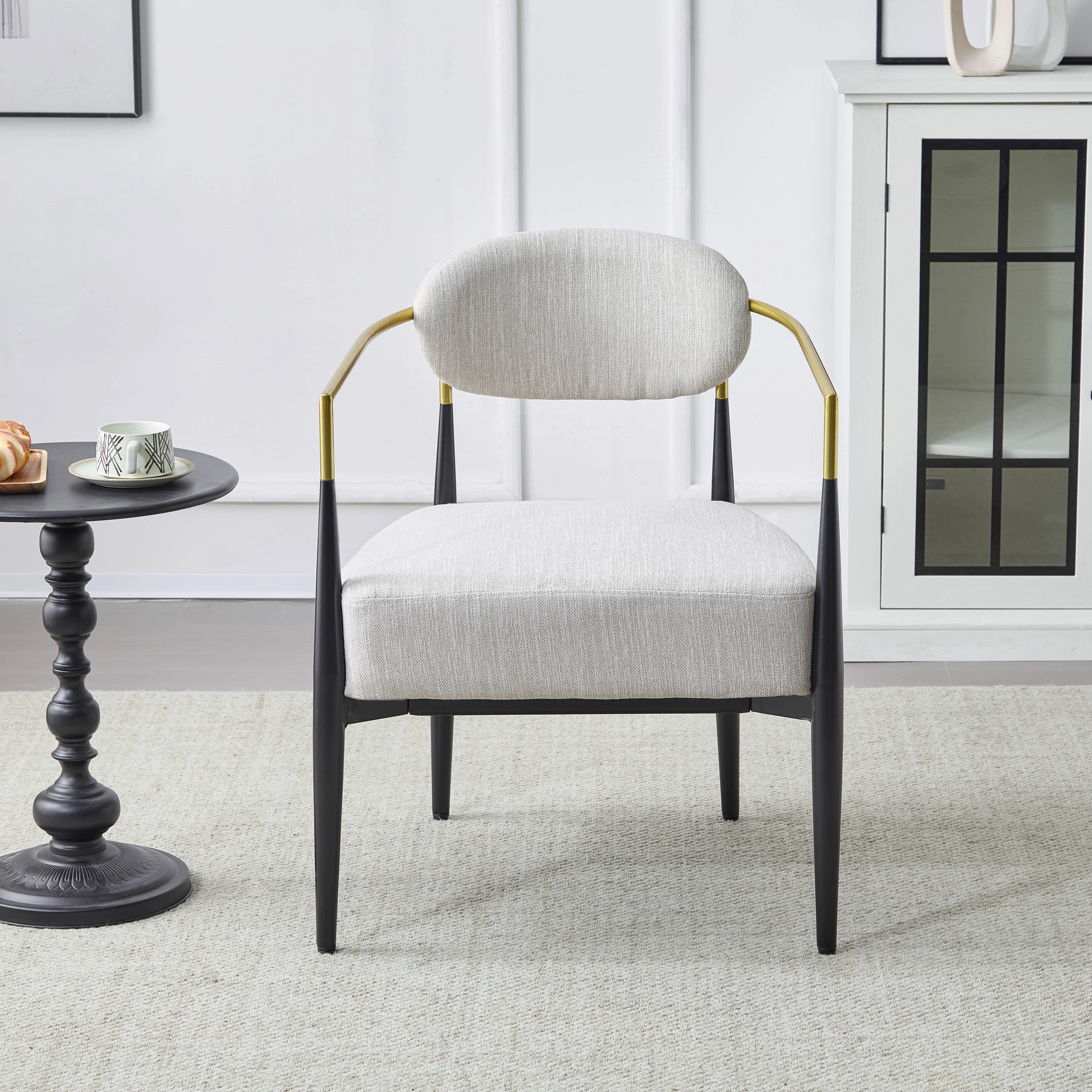 Mid-Century Fabric Dining Chair with Tapered Legs & Pocket Spring Seat kitchen accessories, table linens