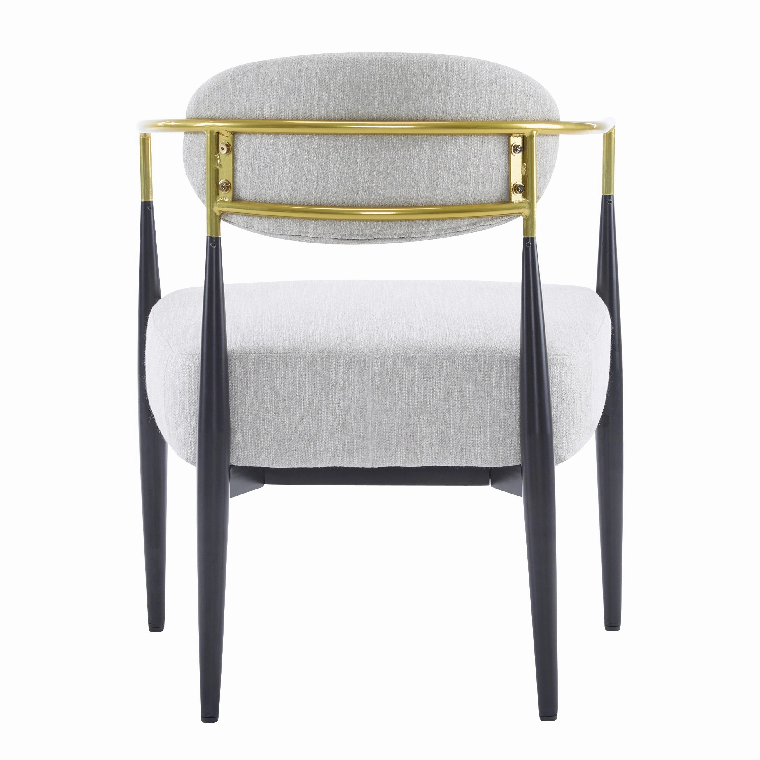 Mid-Century Fabric Dining Chair with Tapered Legs & Pocket Spring Seat