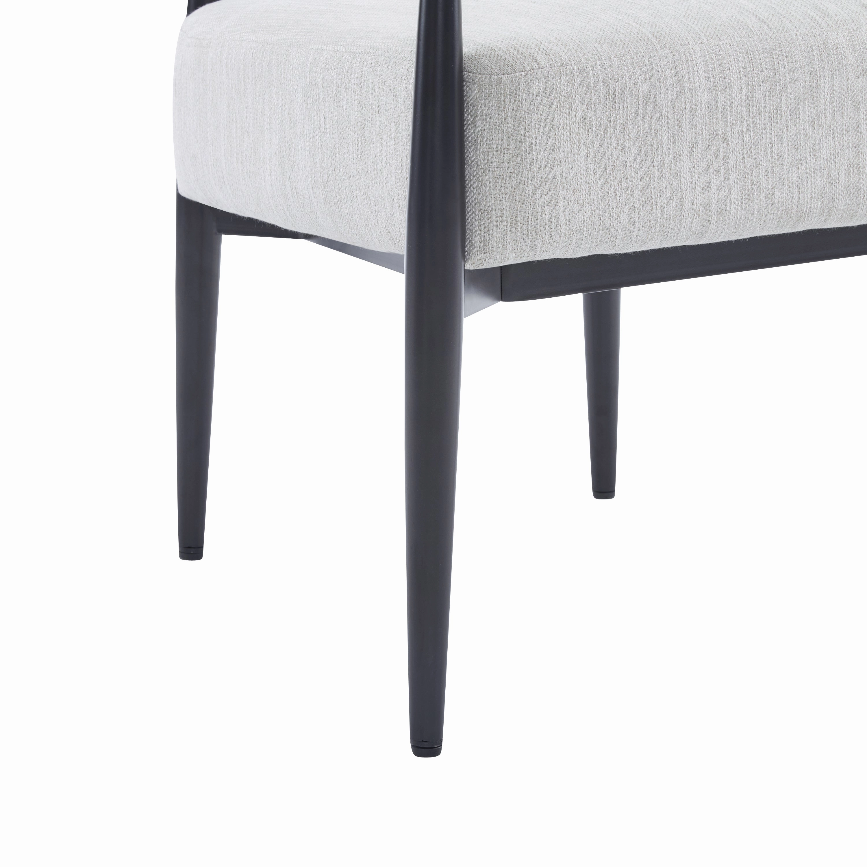 Mid-Century Fabric Dining Chair with Tapered Legs & Pocket Spring Seat