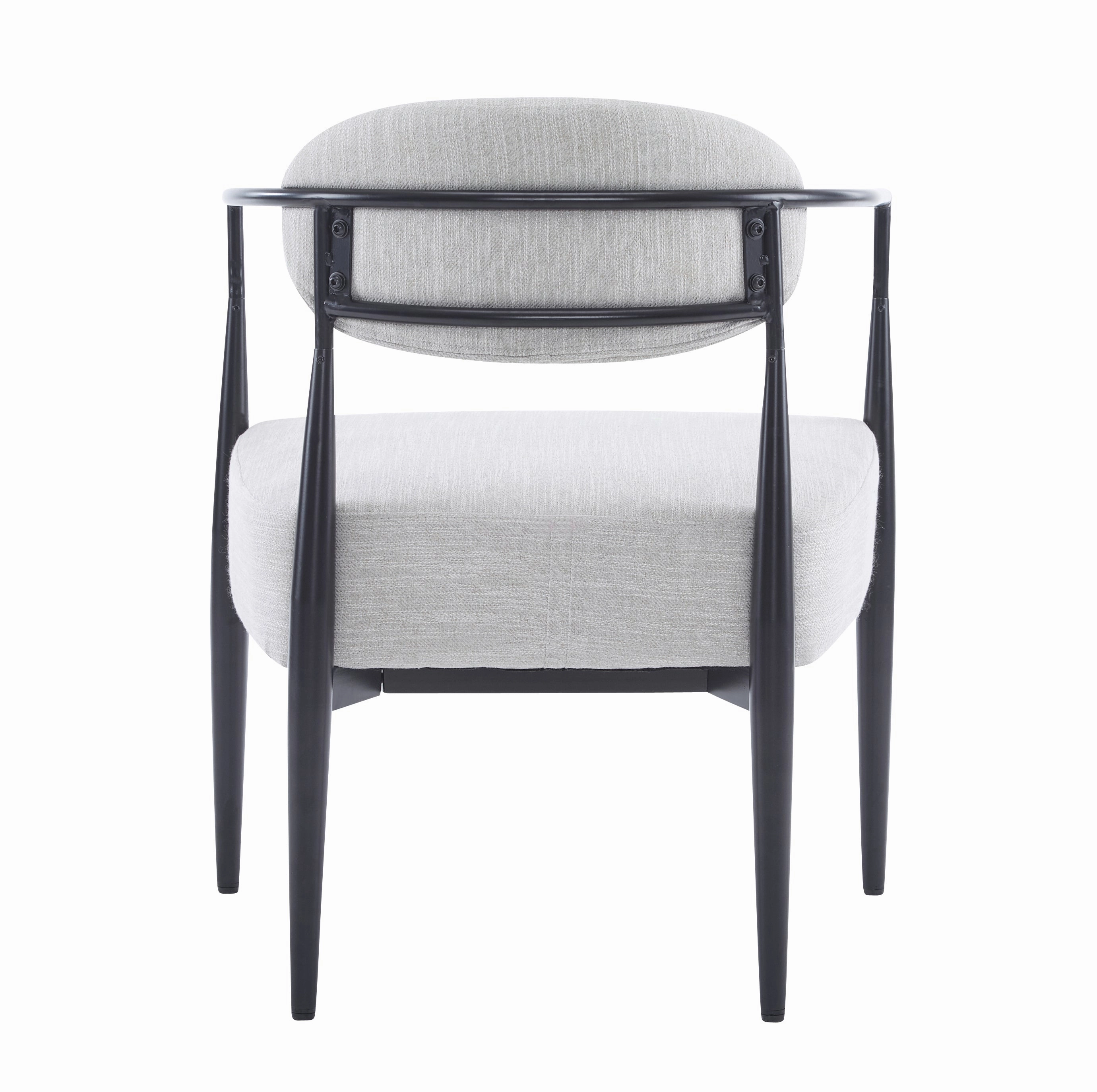 Mid-Century Fabric Dining Chair with Tapered Legs & Pocket Spring Seat