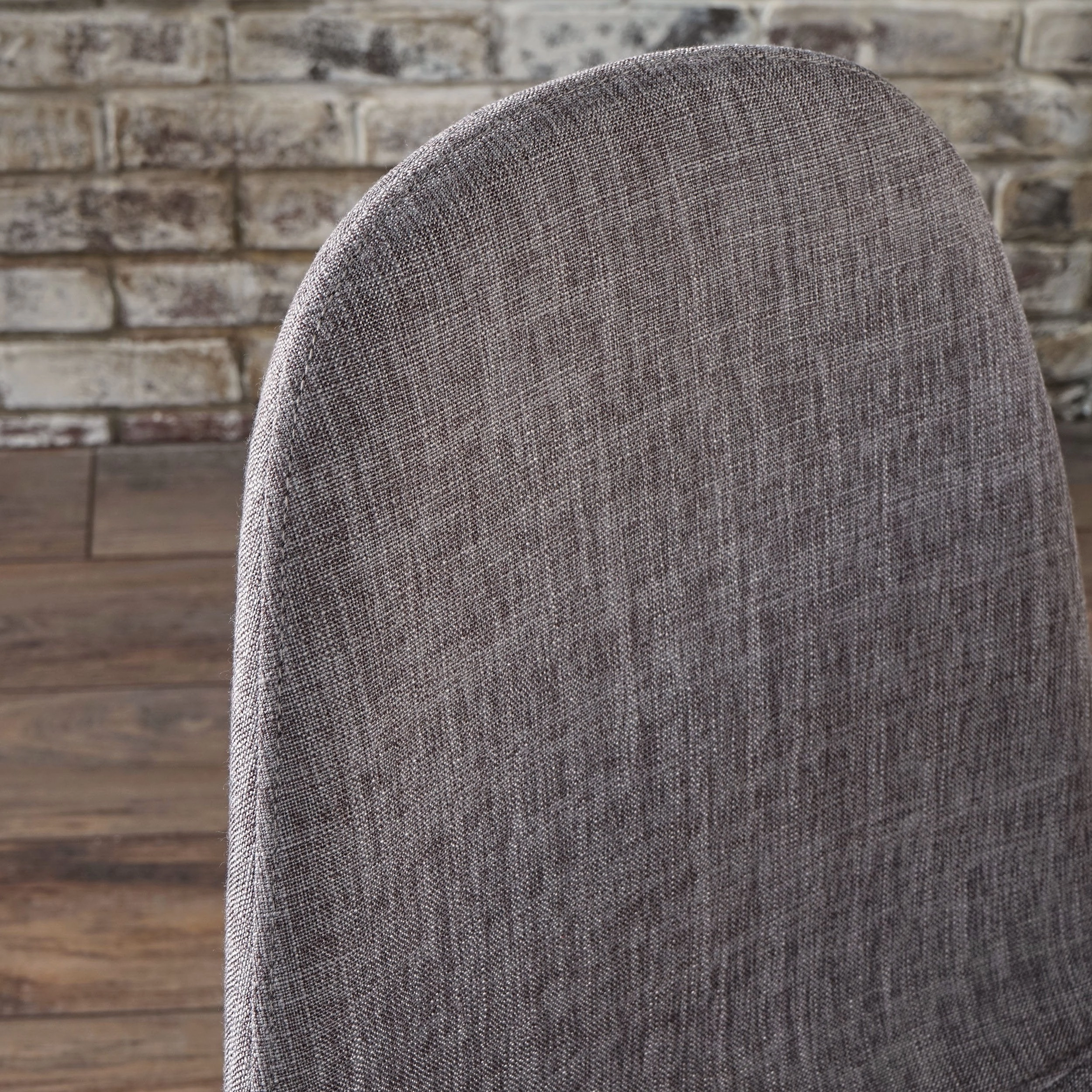 Mid Century Fabric Dining Chairs with Wood Finished Metal Legs (Set of 2) - NH037103