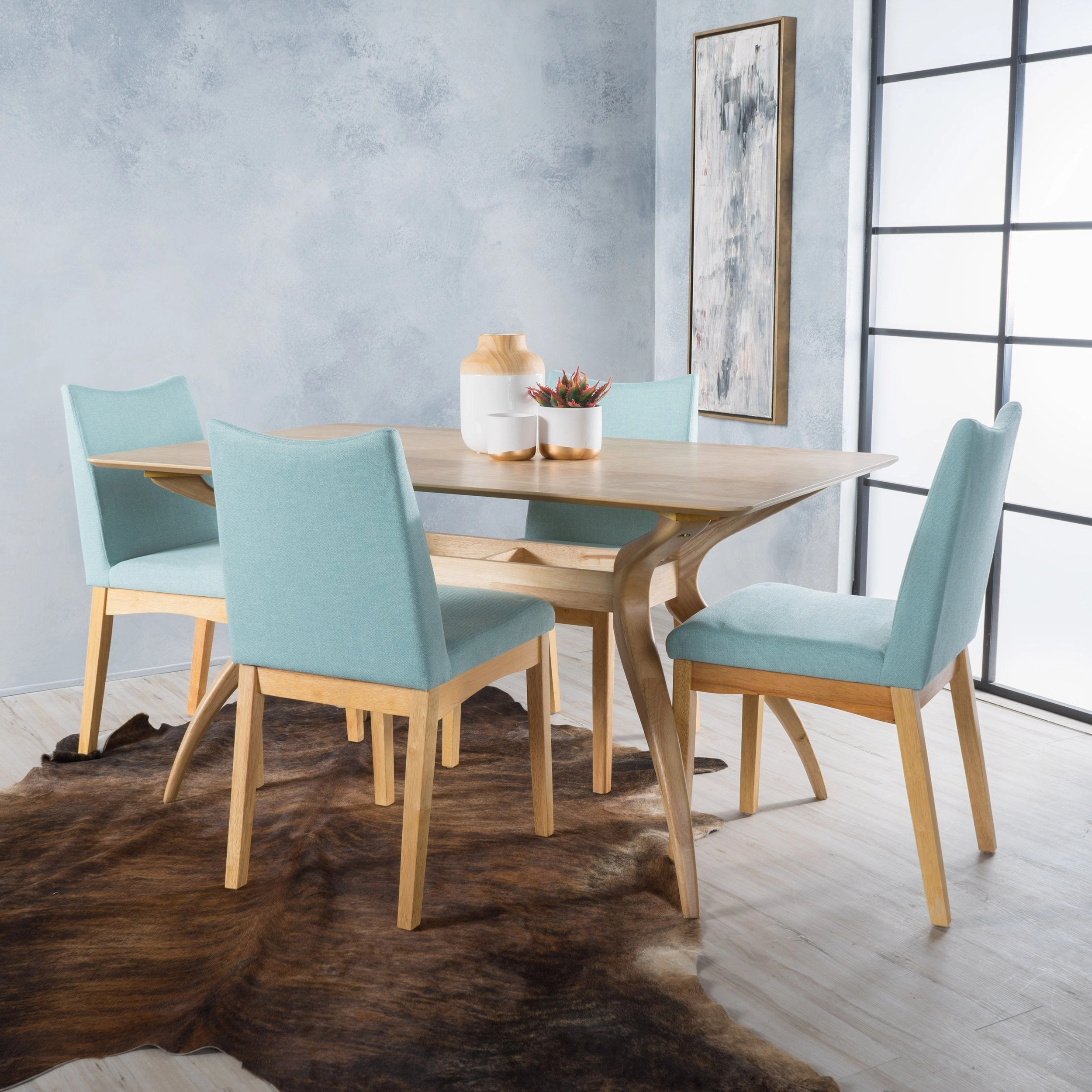 Mid-Century Modern 4 Seater Dining Set - NH820003