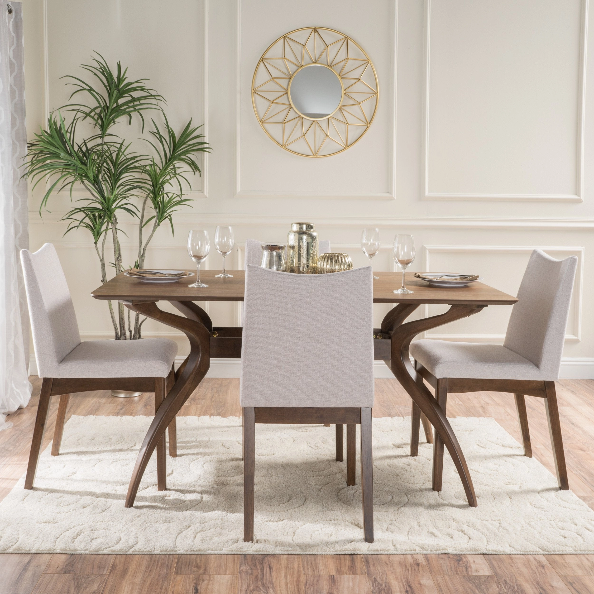 Mid-Century Modern 4 Seater Dining Set - NH820003