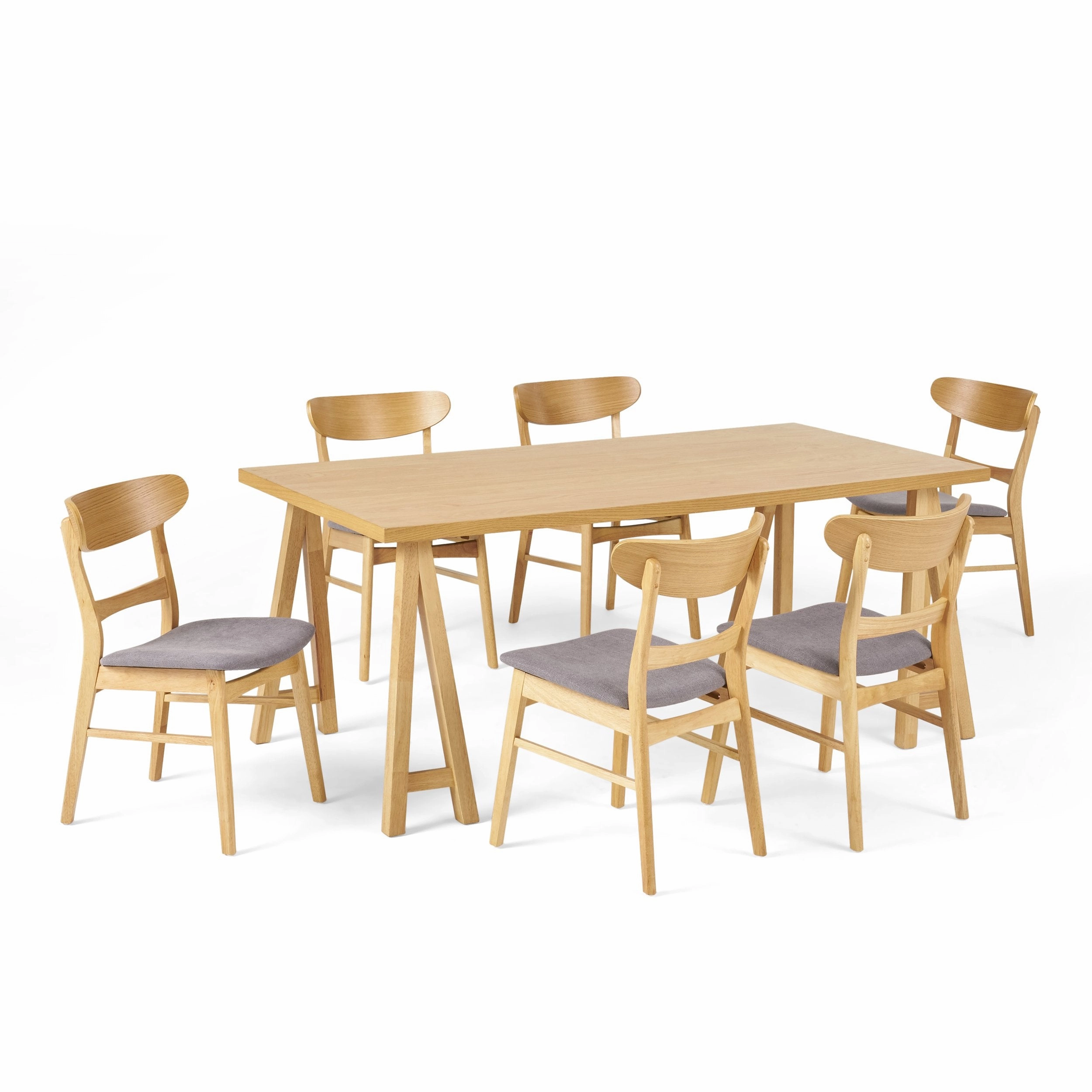Mid-Century Modern 7 Piece Dining Set with A-Frame Table - NH992313 kitchen accessories, table linens