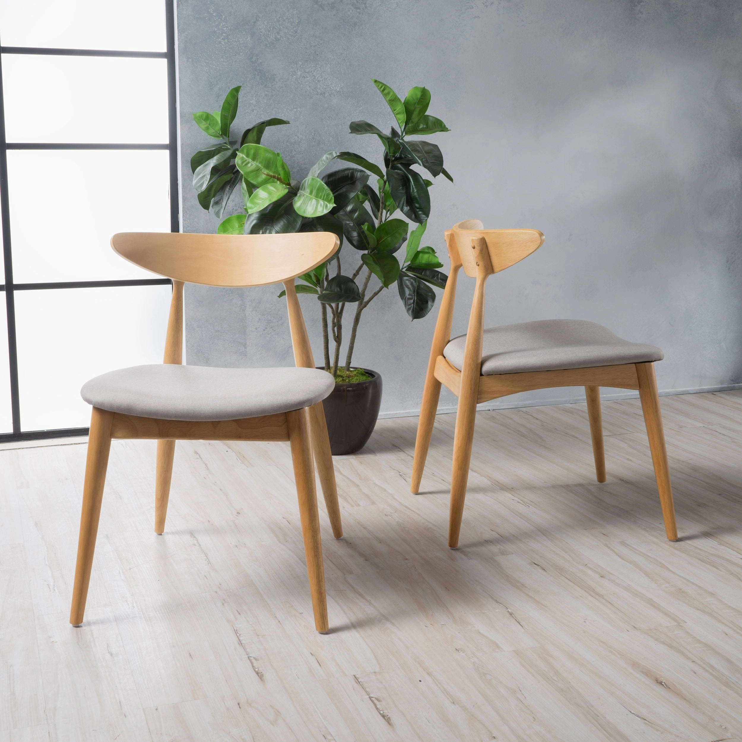 Mid-Century Modern Design Wood Dining Chairs (Set of 2) - NH079992 kitchen accessories, table linens