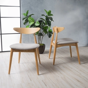 Mid-Century Modern Design Wood Dining Chairs (Set of 2) - NH079992 kitchen accessories, table linens