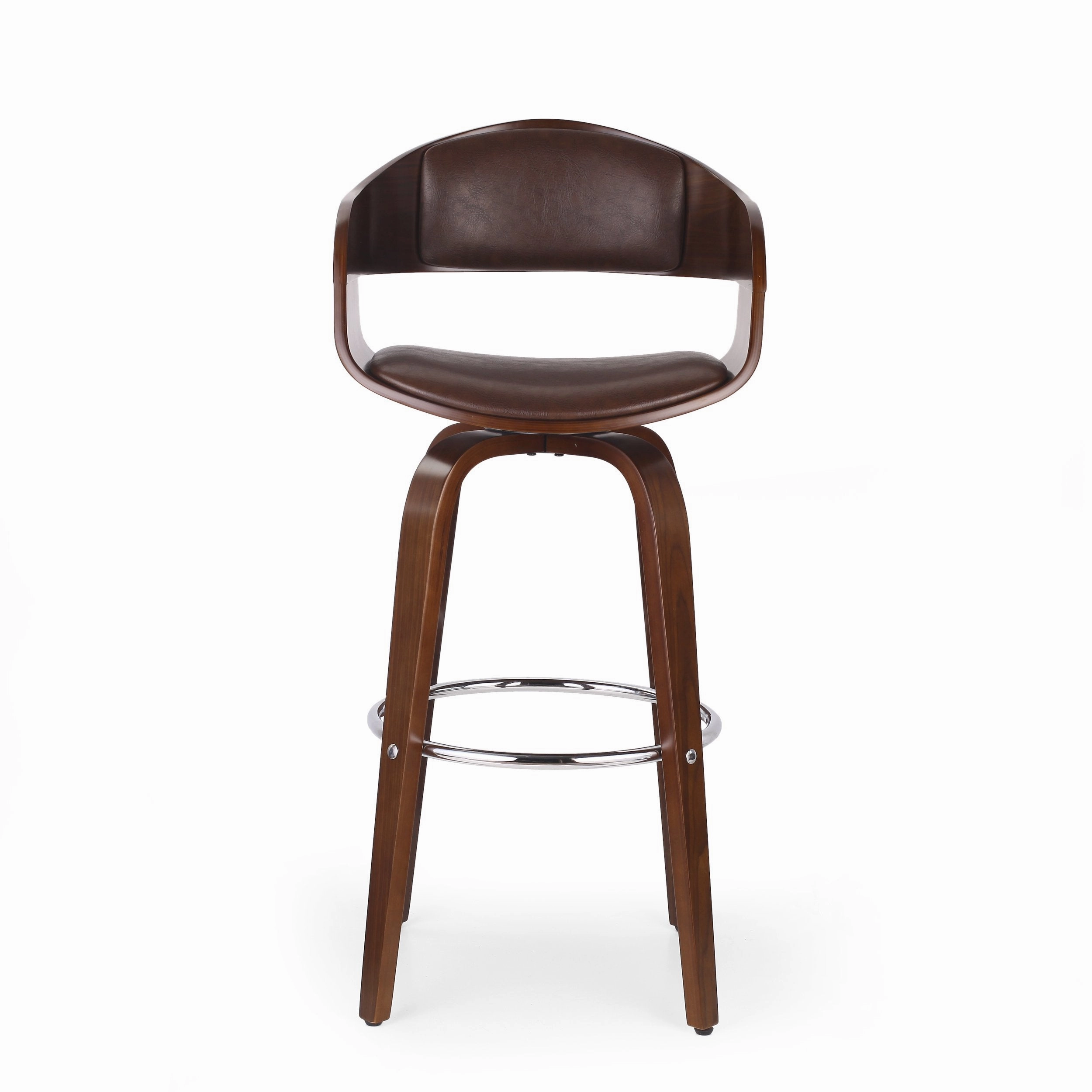Mid-Century Modern Upholstered Swivel Barstool - NH071413