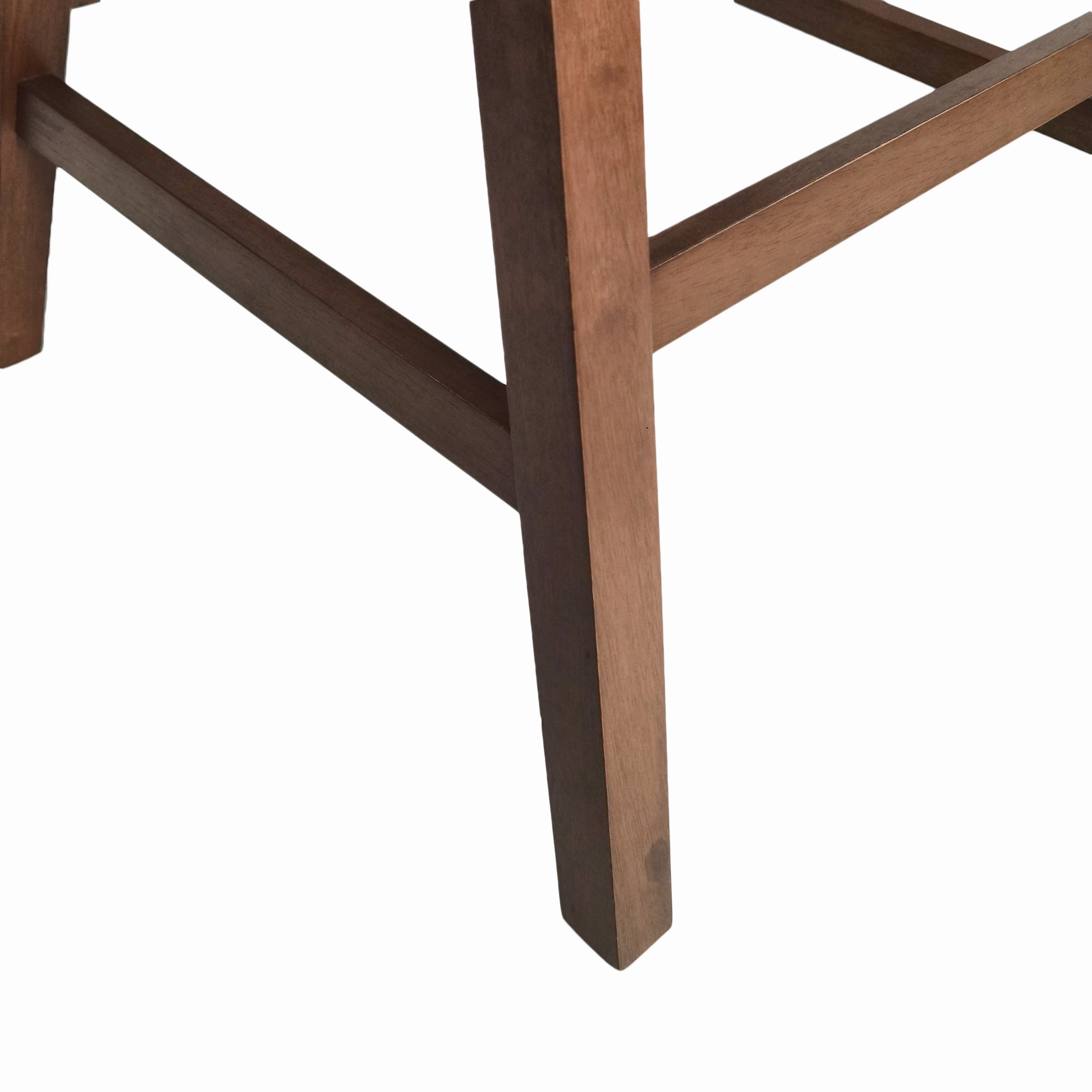 Mid Century Modern Upholstered Wood Counter Stools (Set of 2)