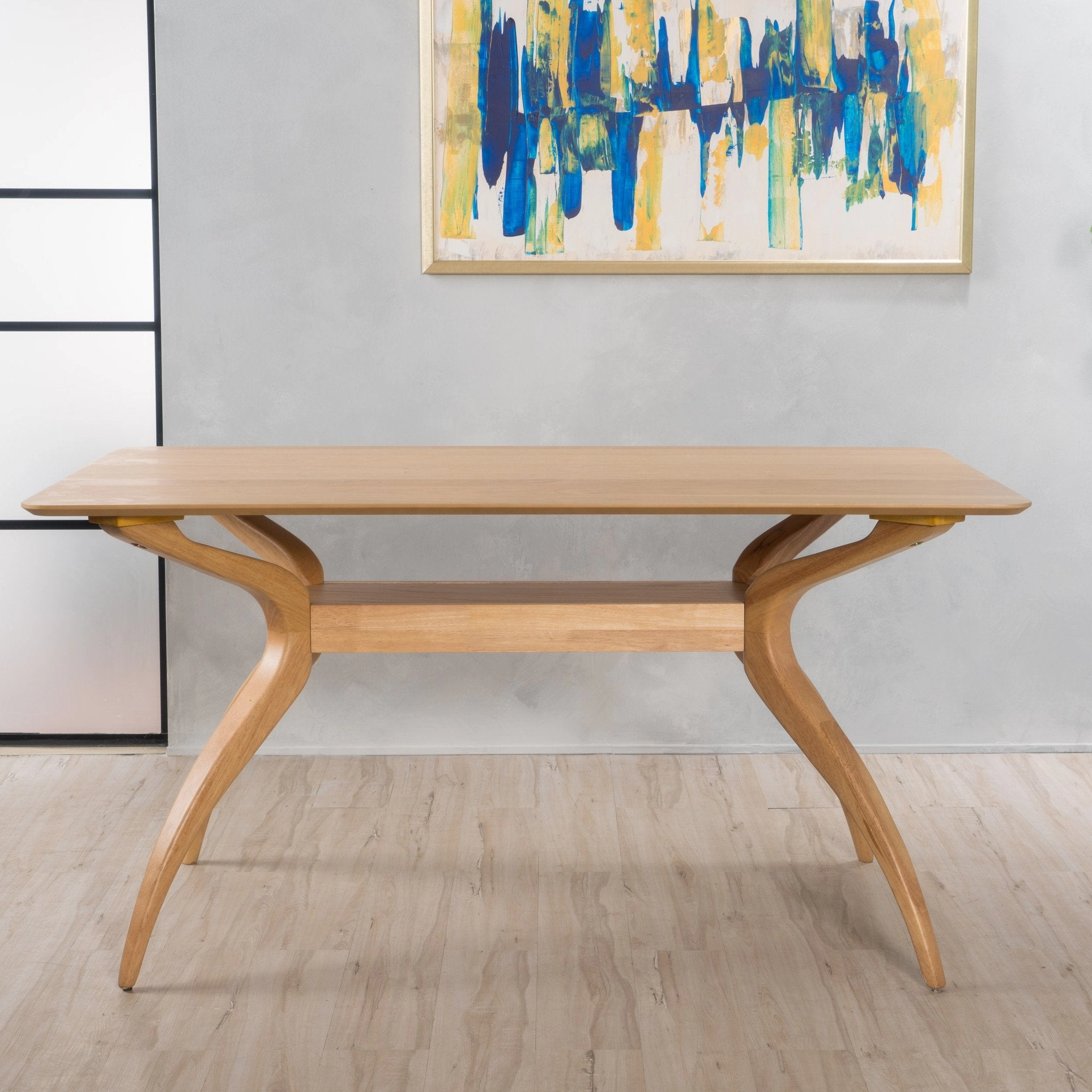 Mid Century Wood Finish 5 Piece Dining Set - NH613992