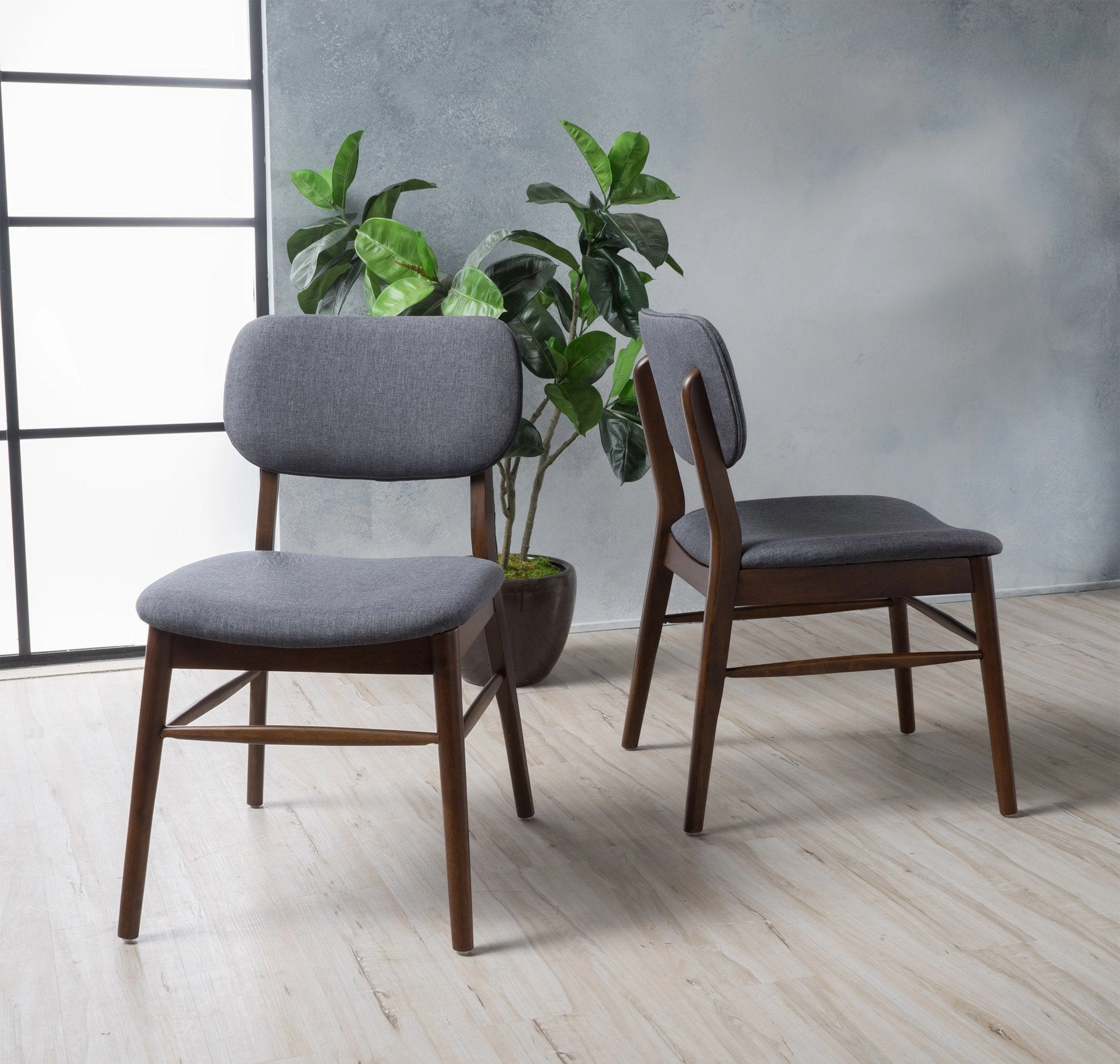 Mid Century Wood Finish Dining Chairs (Set of 2) - NH410003 kitchen accessories, table linens