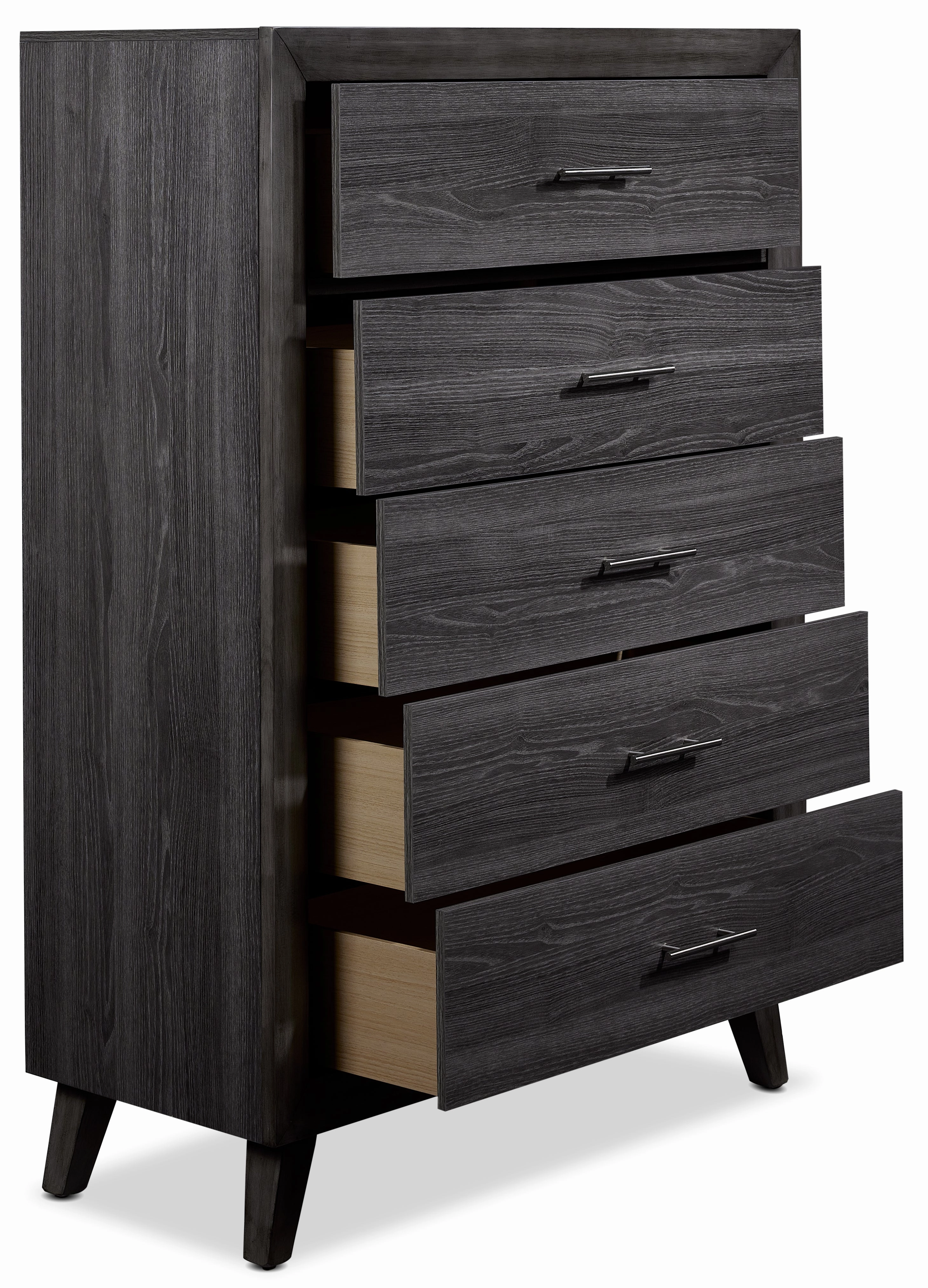 Miller 5-Piece King Panel Bedroom Package - Grey