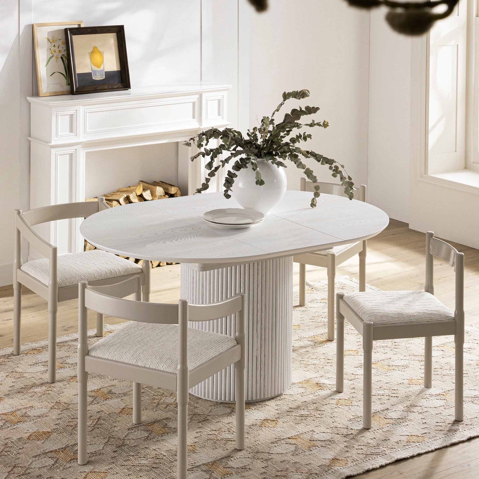 Minley 2-in-1 Carver Chair, Light Taupe High Gloss