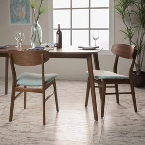 Mint Fabric/ Walnut Finish Dining Chair (Set of 2) - NH399892 kitchen accessories, table linens