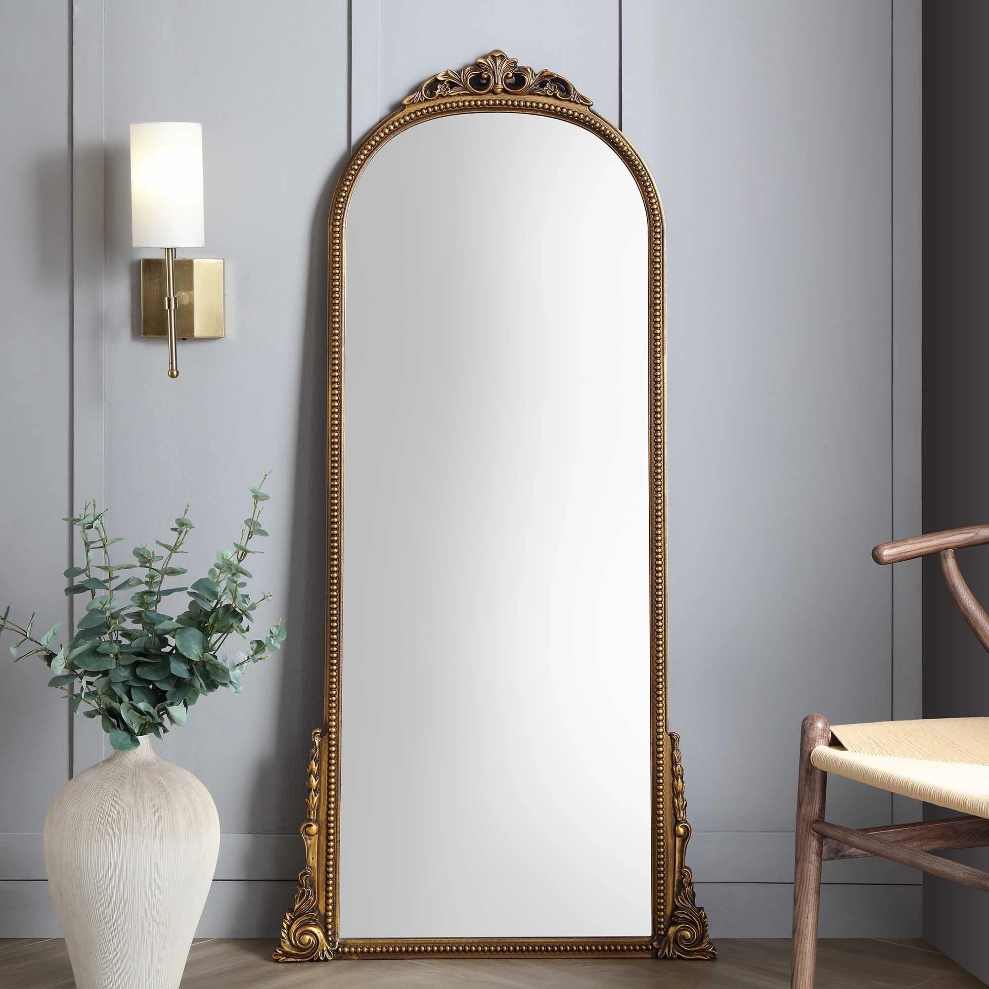 Mirabel Full Length Mirror 150 x 70 cm, Antique Gold Effect