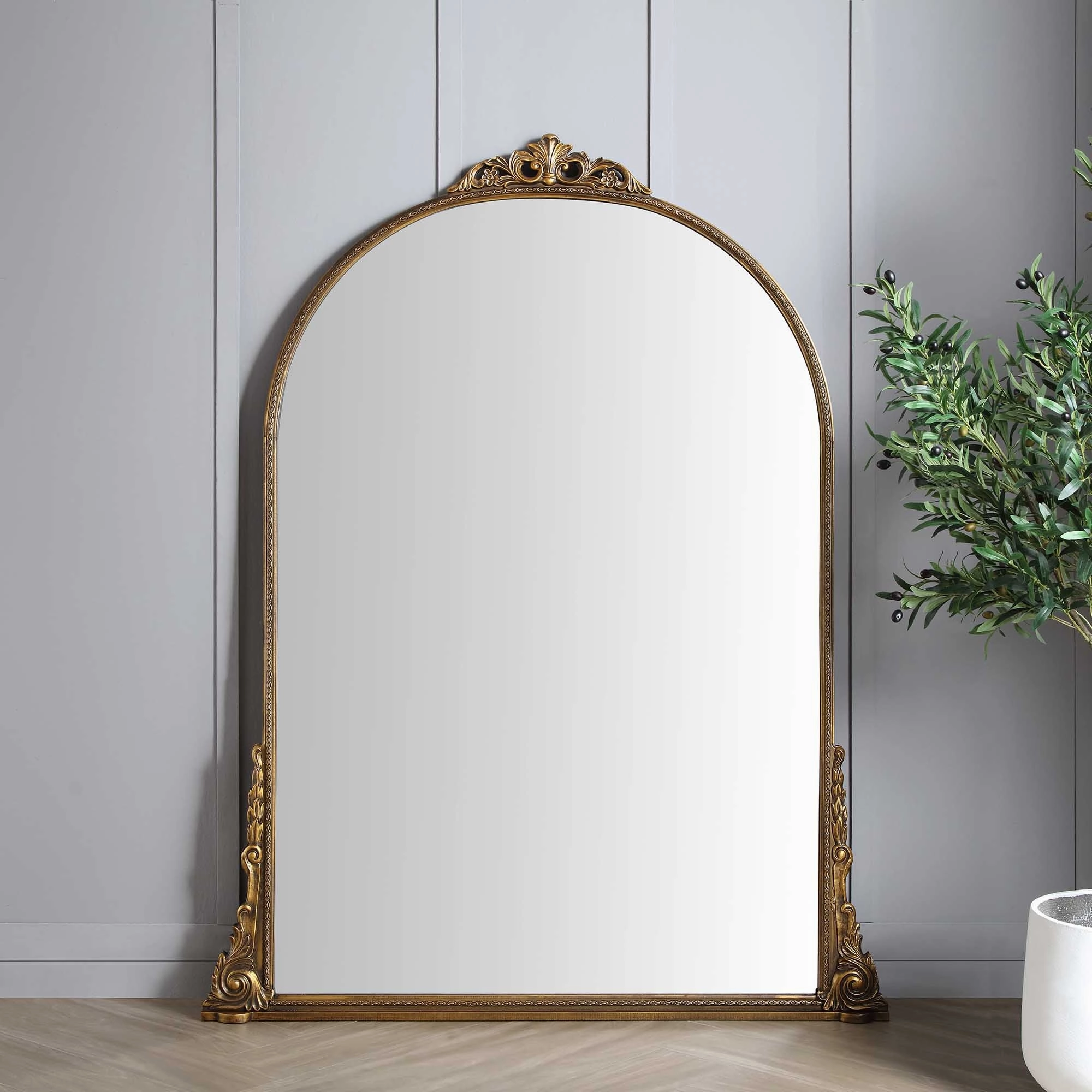 Mirabel Full Length Mirror 186 x 144 cm, Antique Gold Effect