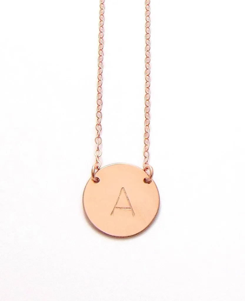 Misuzi Chloe Initial Necklace Rose Gold Shoes_Misuzi