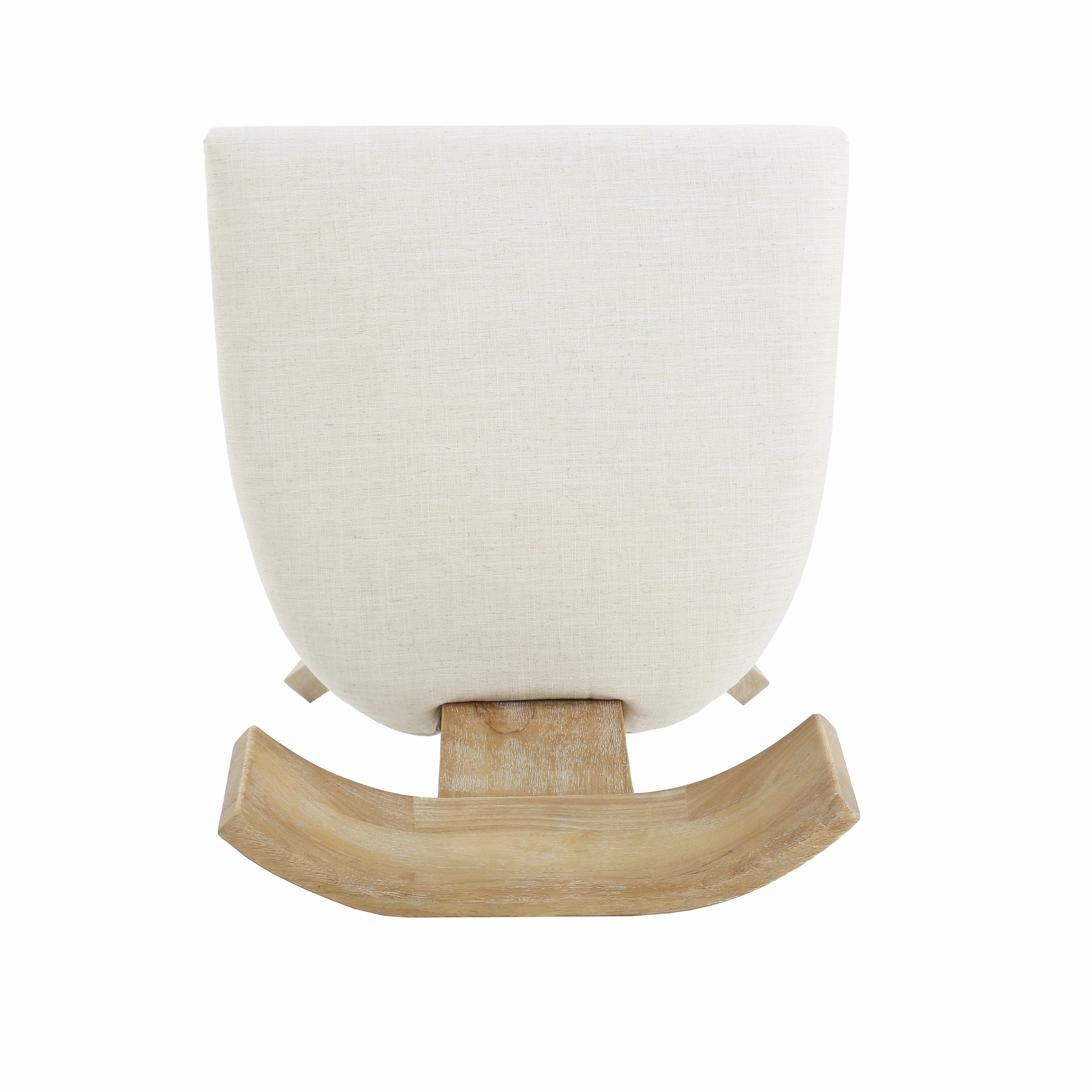 Modern Beige Dining Chairs Set of 2  Upholstered Side Chairs with Rubberwood Frame for Kitchen or Dining Room