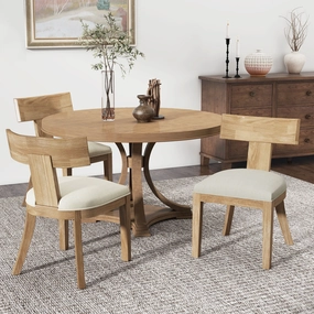 Modern Beige Dining Chairs Set of 2  Upholstered Side Chairs with Rubberwood Frame for Kitchen or Dining Room kitchen accessories, table linens