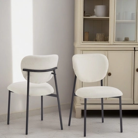 Modern Beige Upholstered Dining Chairs (Set of 2) kitchen accessories, table linens