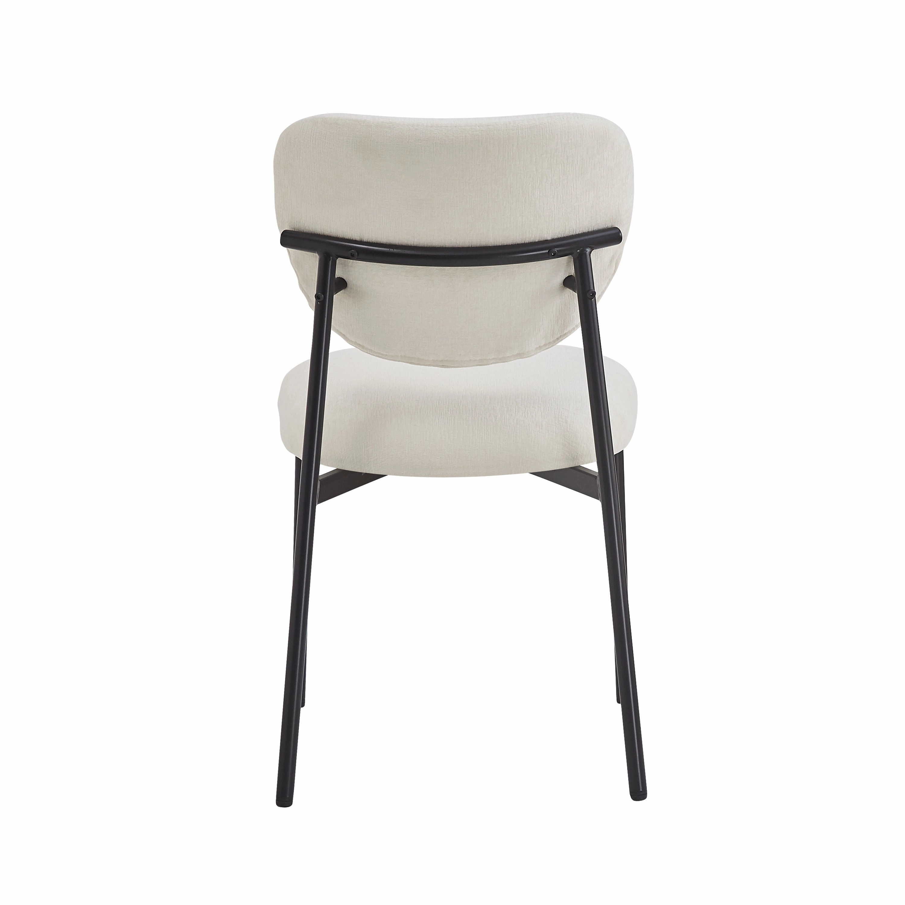 Modern Beige Upholstered Dining Chairs (Set of 2)