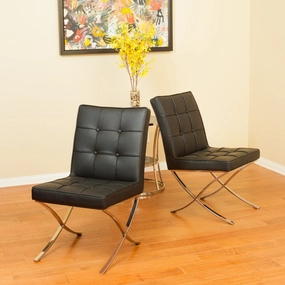 Modern Design Black Leather Dining Chairs (set of 2) - NH140632 kitchen accessories, table linens
