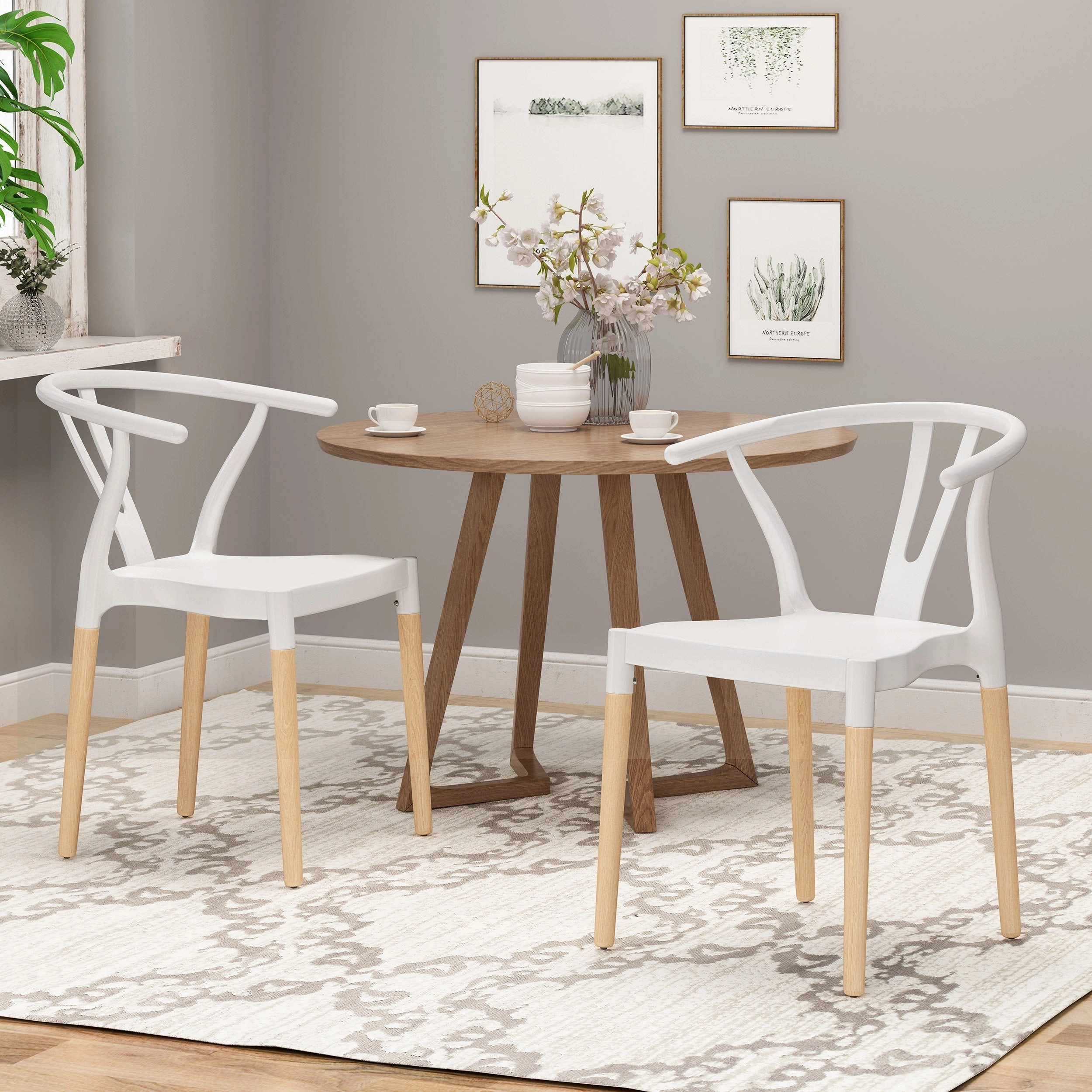 Modern Dining Chair with Beech Wood Legs (Set of 2) - NH059803 kitchen accessories, table linens