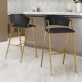 Modern Faux Leather Barstool (Set of 2) - NH522013 kitchen accessories, table linens