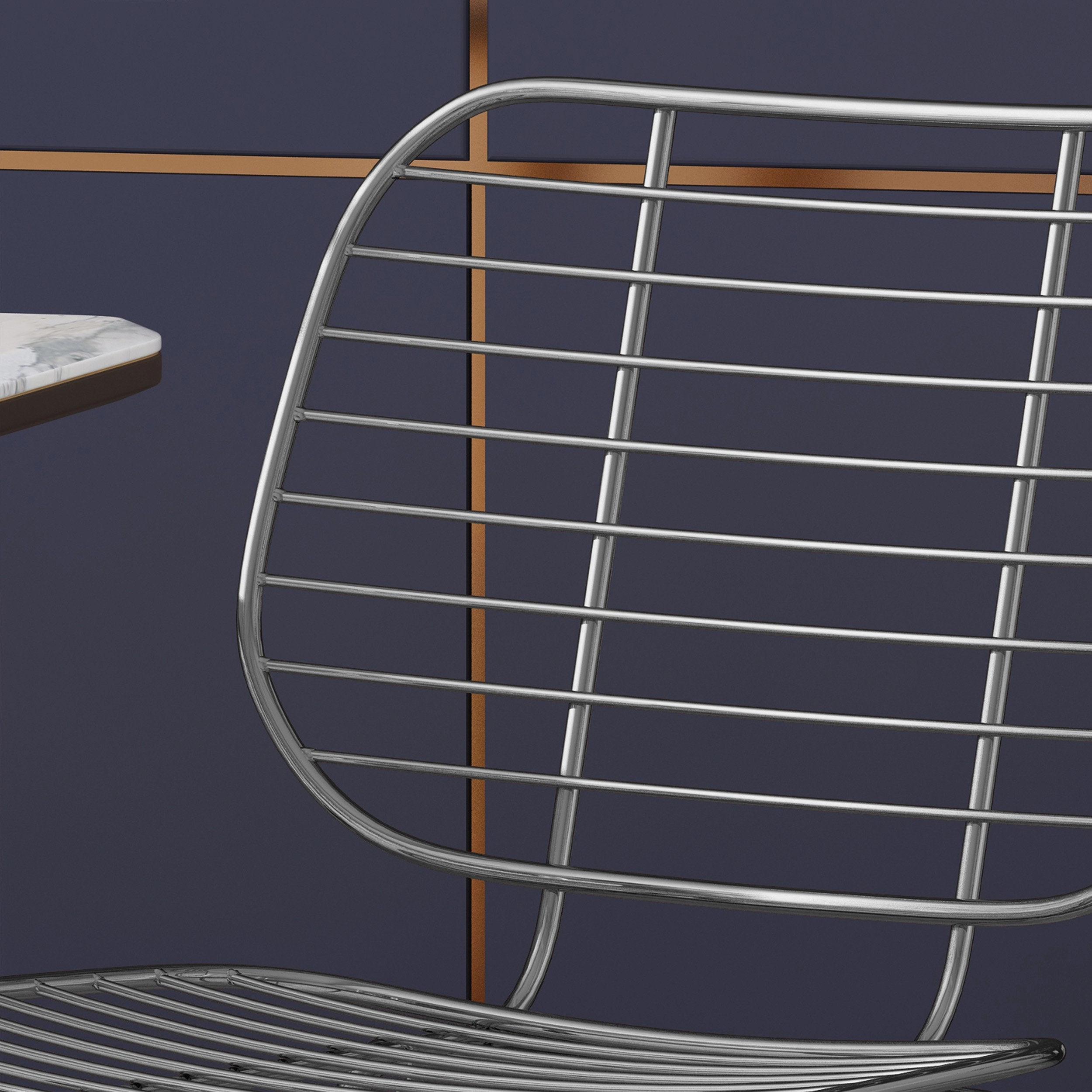 Modern Glam Iron Dining Chair - NH803113