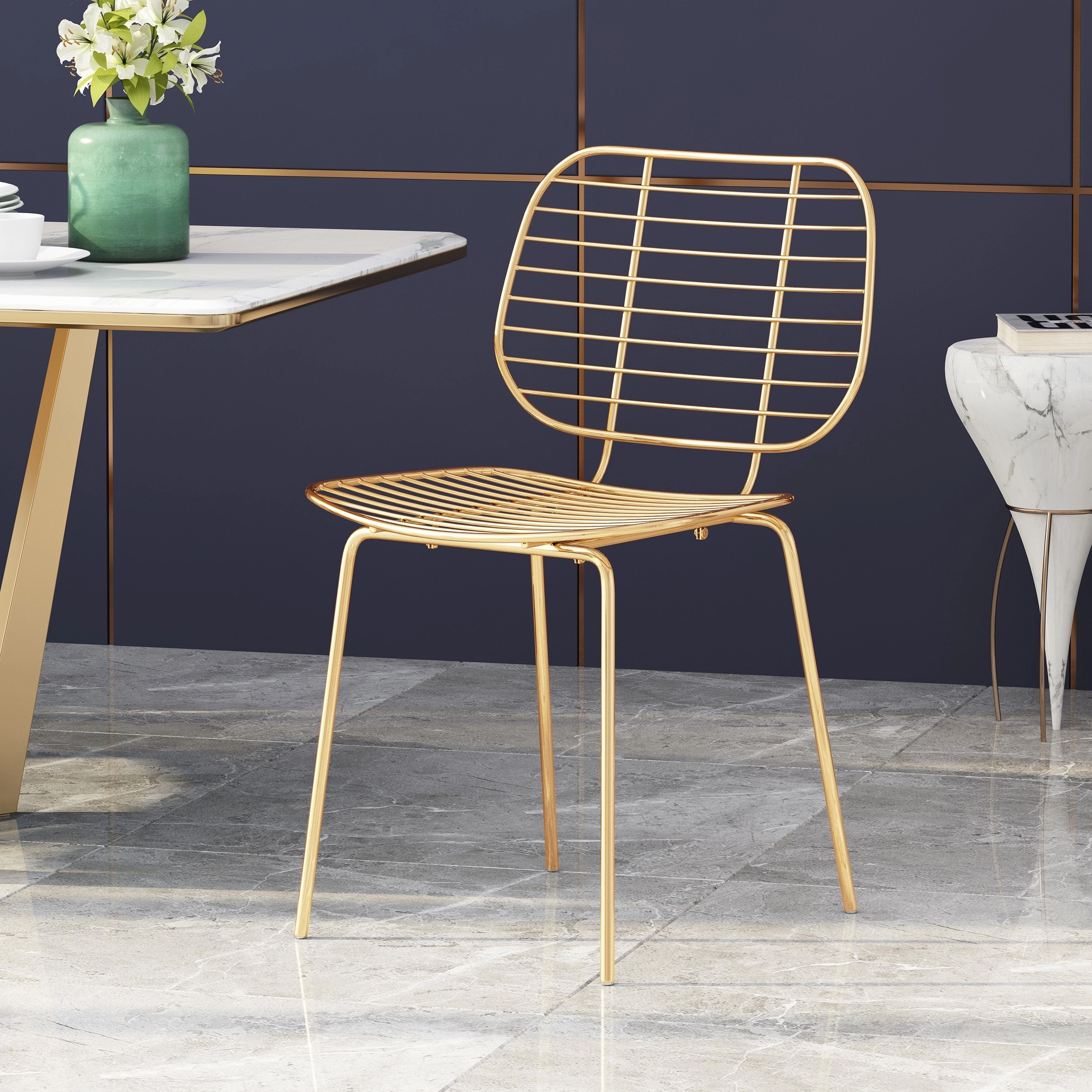 Modern Glam Iron Dining Chair - NH803113 kitchen accessories, table linens