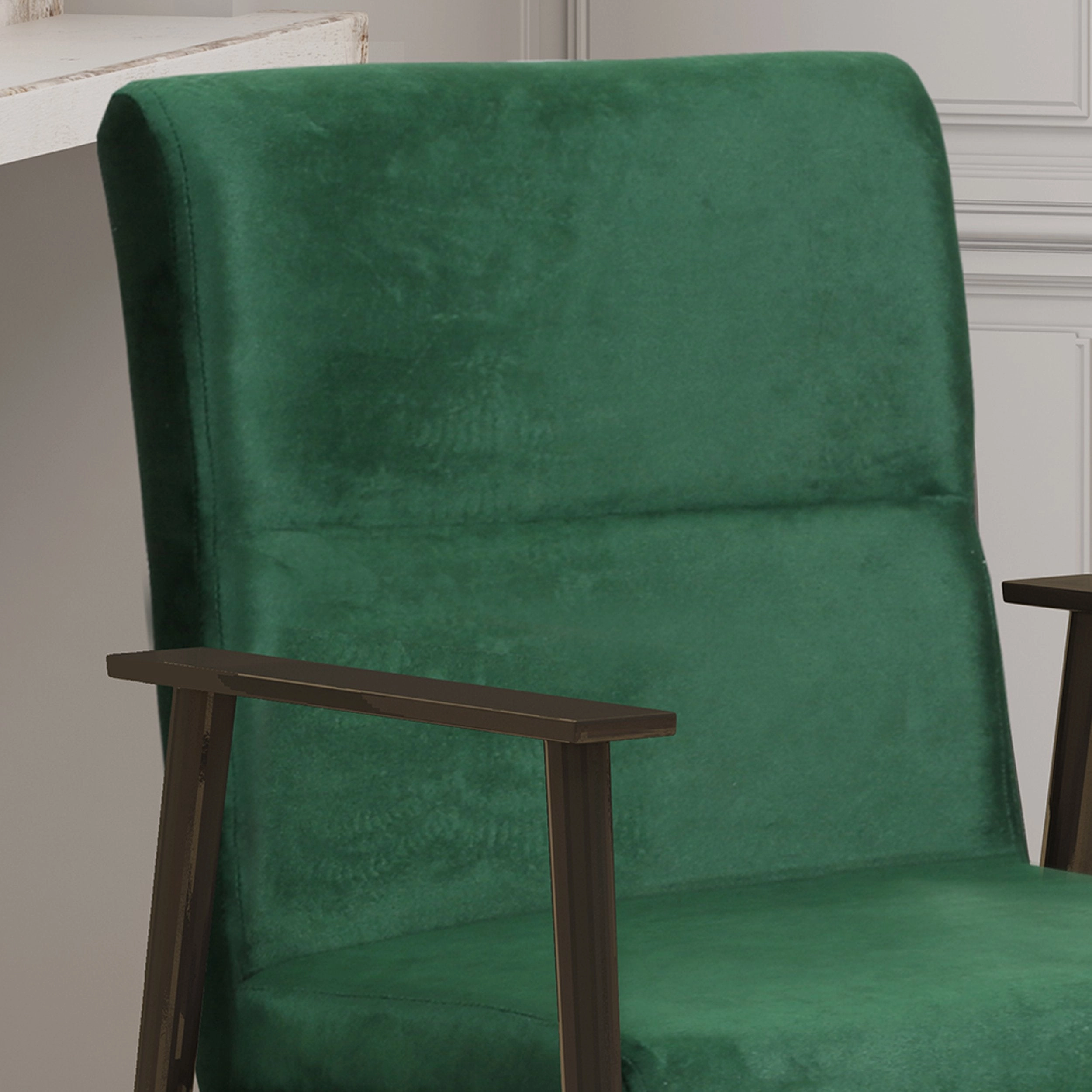 Modern Glam Velvet Dining Arm Chair - NH932803