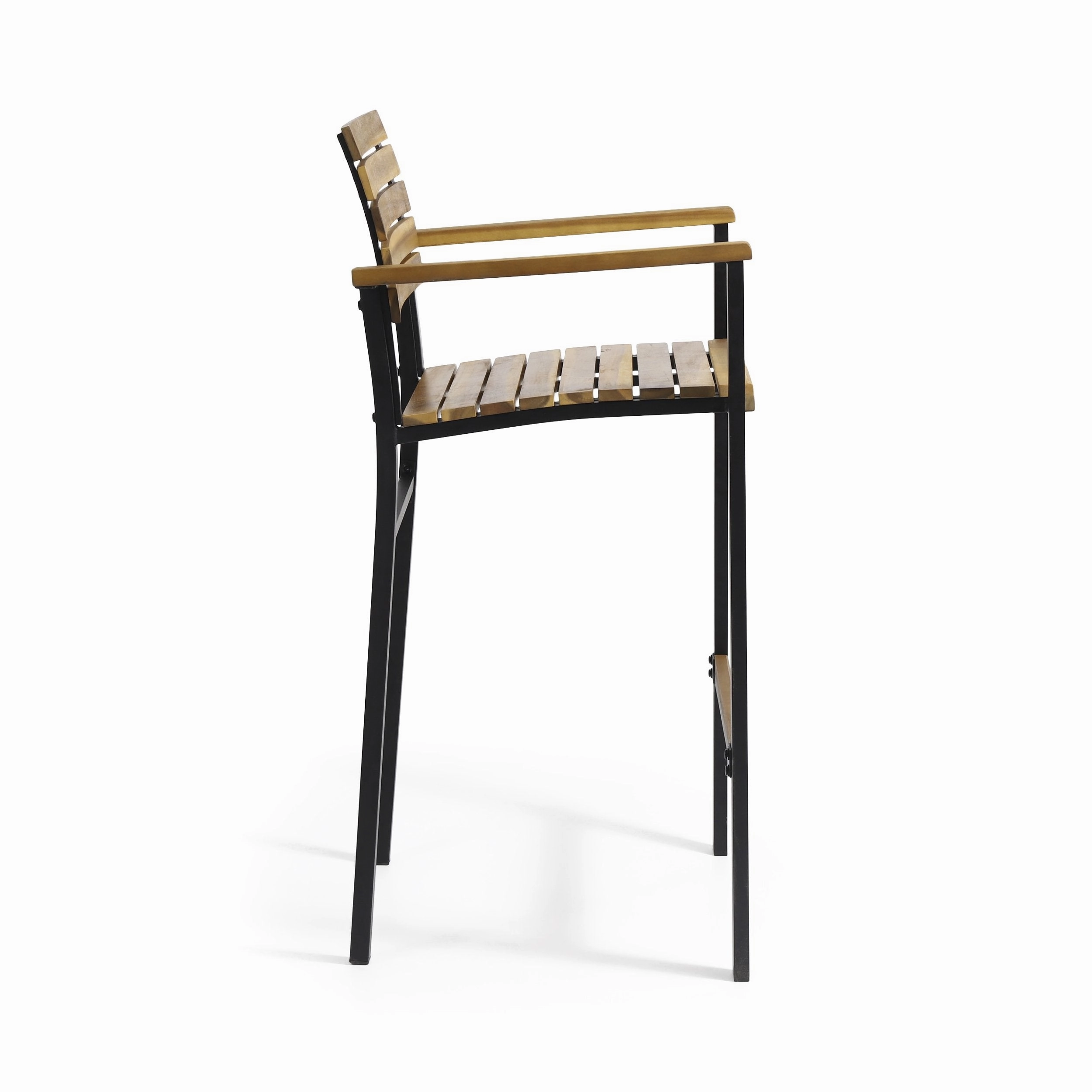 Modern Industrial Acacia Wood Barstool (Set of 2) - NH727213