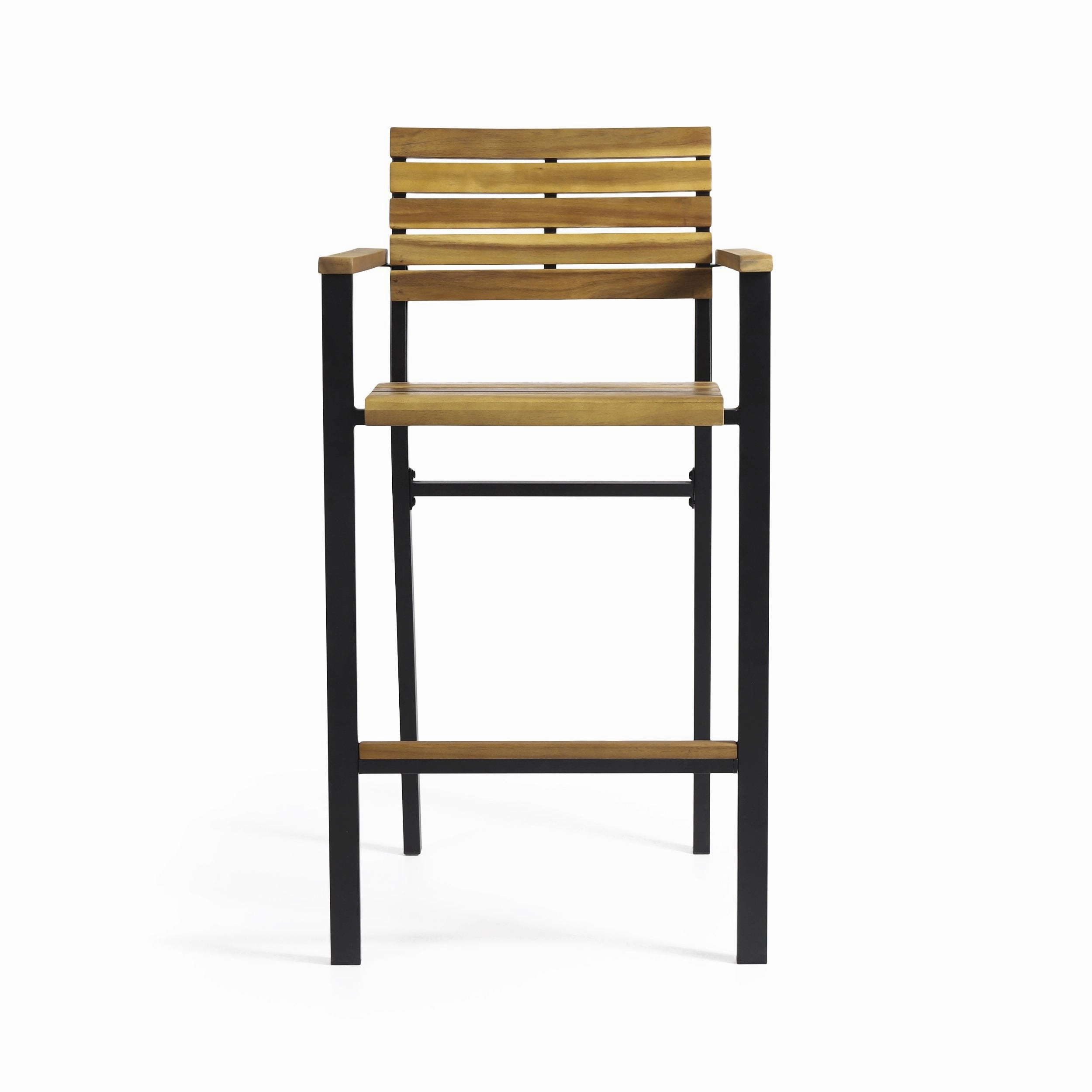 Modern Industrial Acacia Wood Barstool (Set of 4) - NH827213