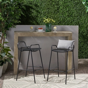 Modern Iron Barstool (Set of 2) - NH418013 outdoor furniture, garden bench
