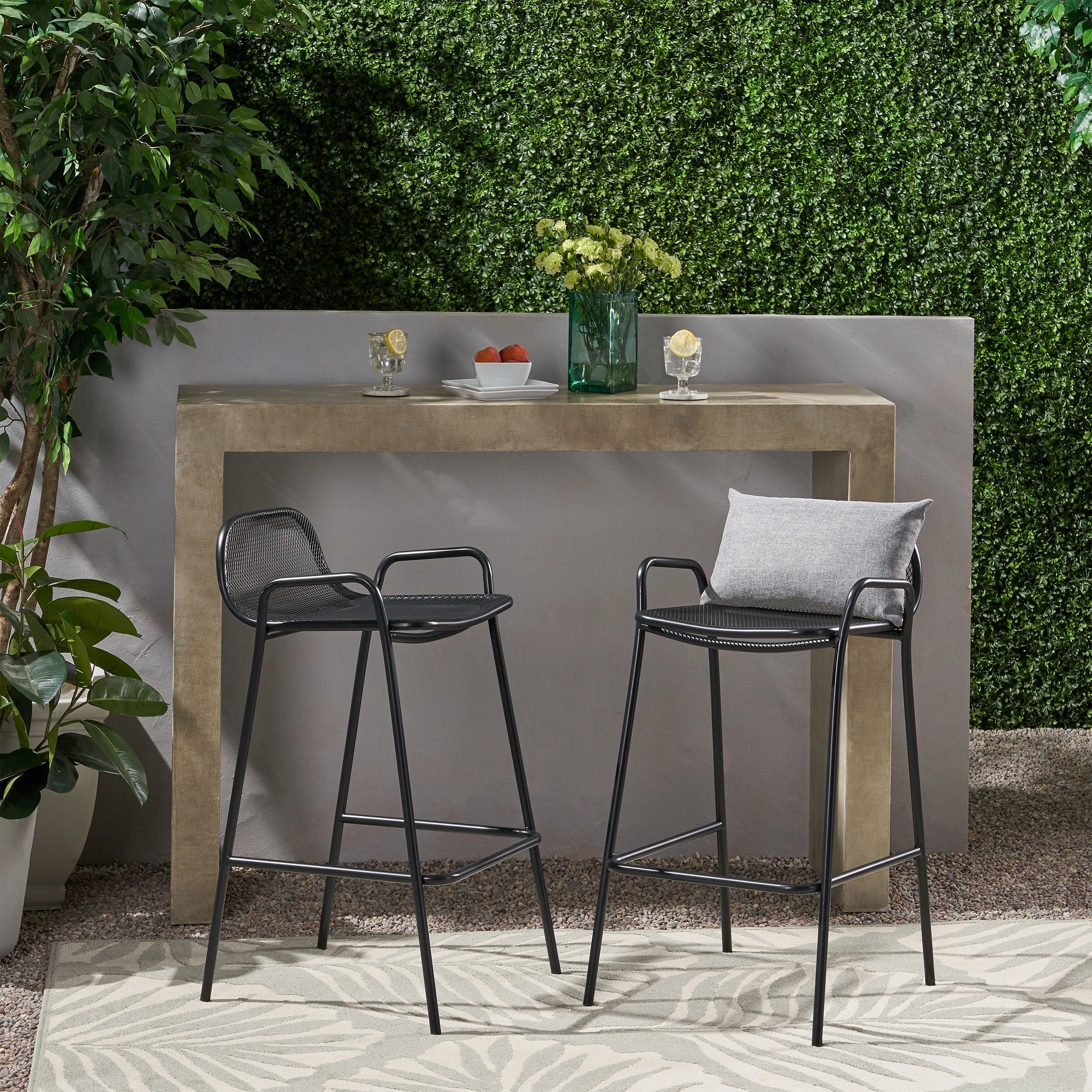 Modern Iron Barstool (Set of 2) - NH418013 outdoor lounge chair, patio sofa